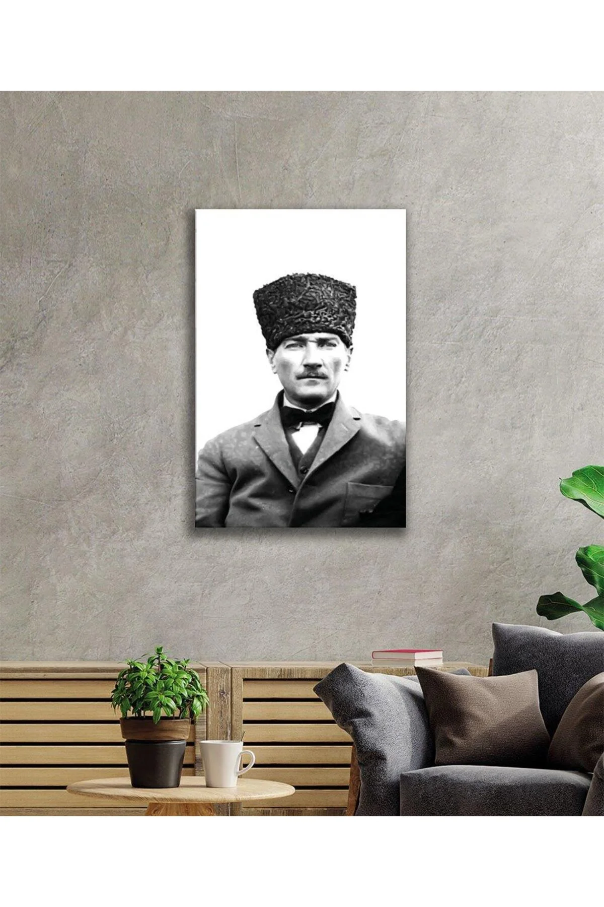 Atatürk Cam Tablo 4mm Dayanıklı Temperli Cam, Atatürk Glass Wall Art - BYCAGRİ Görsel 2