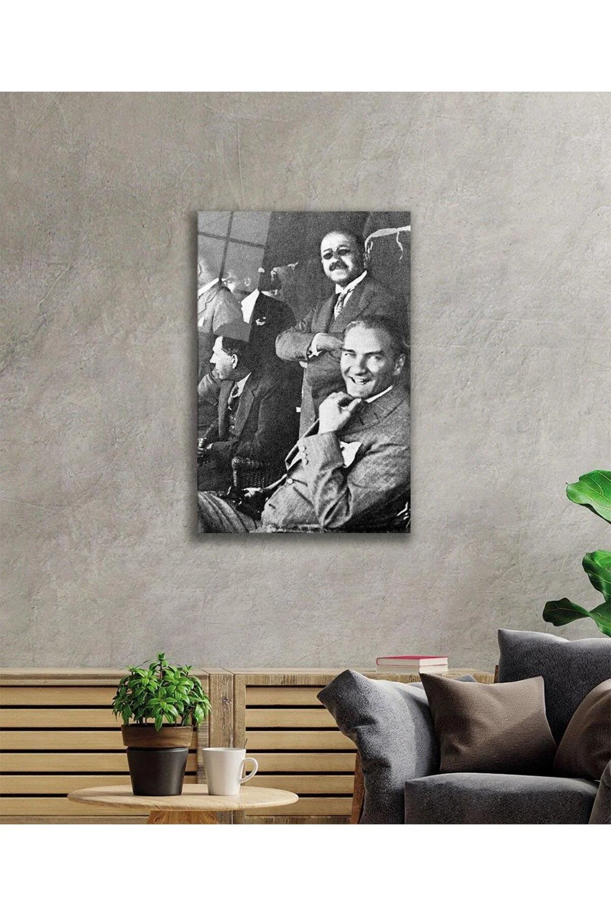 Atatürk Cam Tablo 4mm Dayanıklı Temperli Cam, Atatürk Glass Wall Art - BYCAGRİ Görsel 2