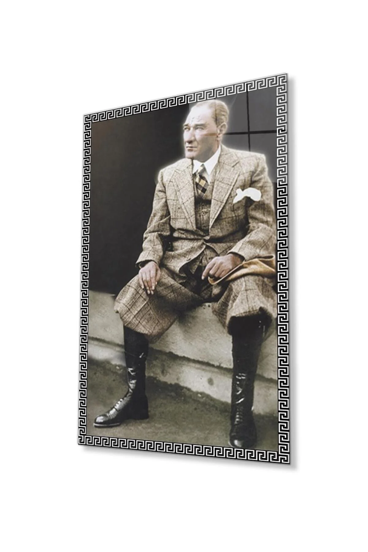 Atatürk Cam Tablo 4mm Dayanıklı Temperli Cam, Atatürk Glass Wall Art