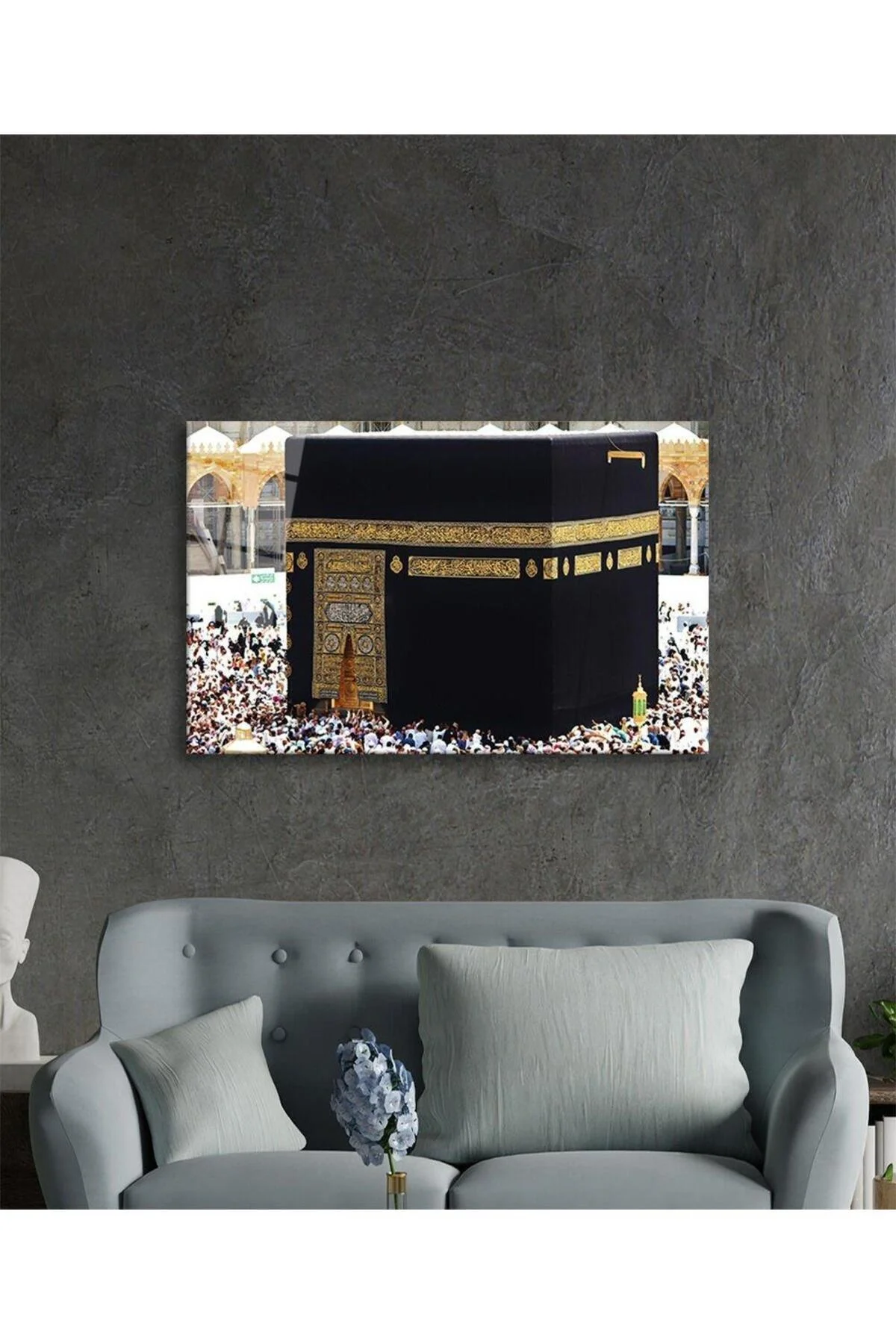 Kabe Kutsal Topraklar Dini Duvar Dekoru Cam Tablo 4mm Dayanıklı Temperli Cam - BYCAGRİ Görsel 2