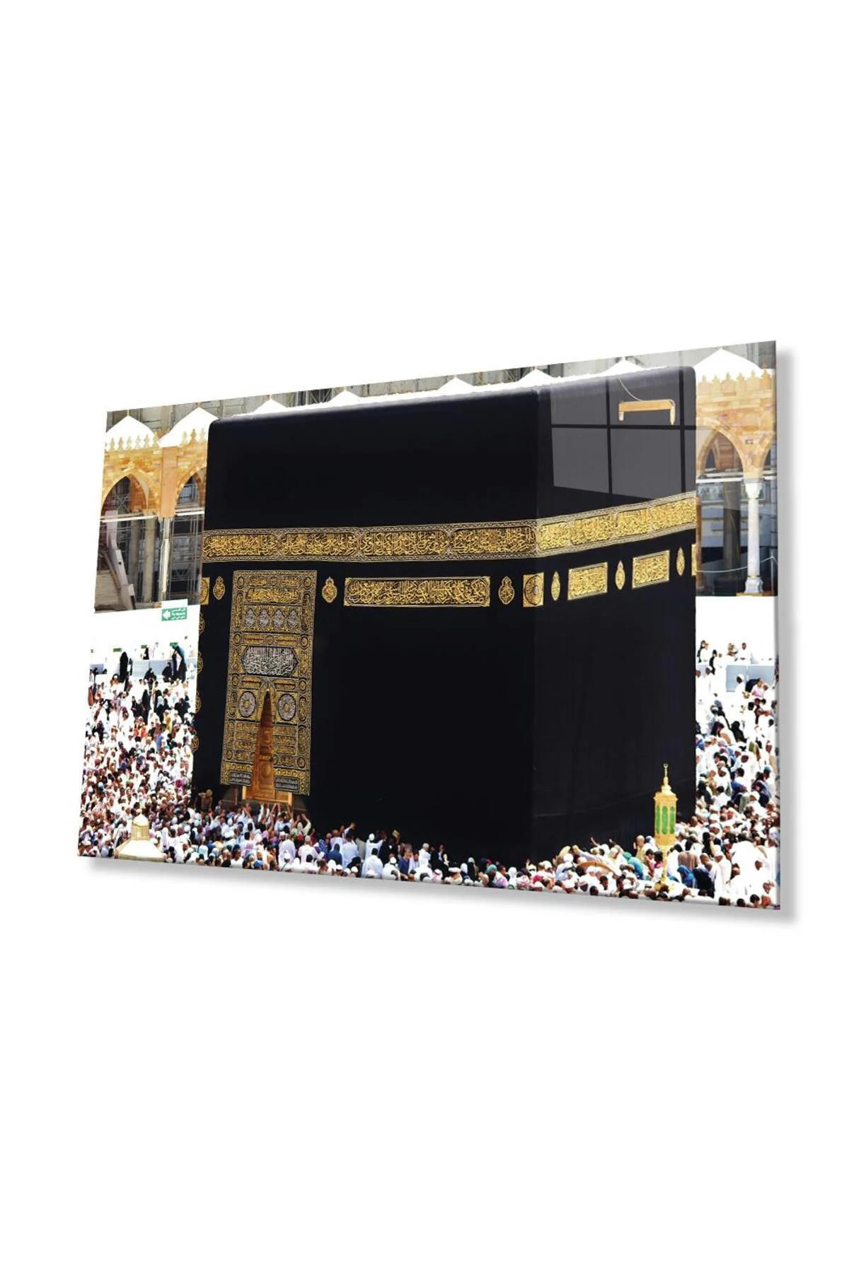 Kabe Kutsal Topraklar Dini Duvar Dekoru Cam Tablo 4mm Dayanıklı Temperli Cam