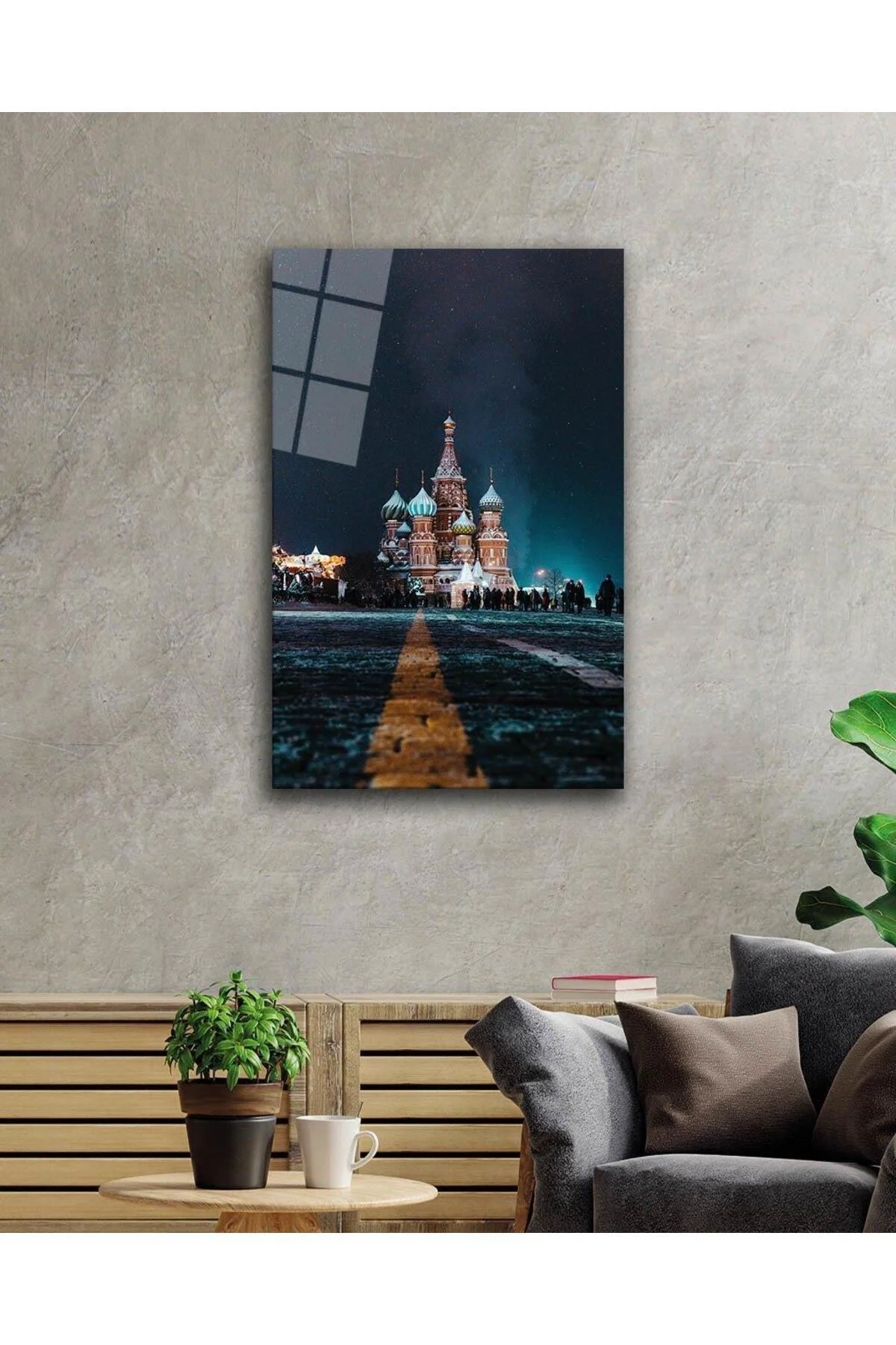 Moskova Cam Tablo 4mm Dayanıklı Temperli Cam, Moscow Glass Wall Decor - BYCAGRİ Görsel 2