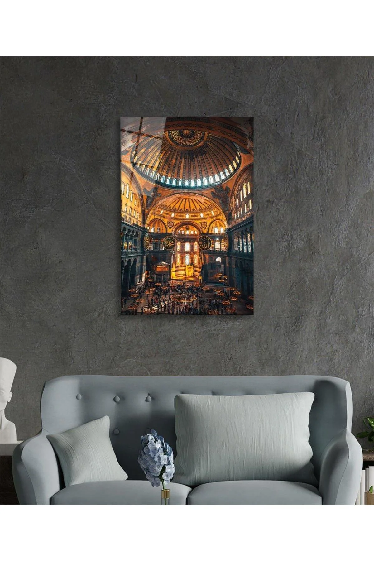 Ayasofya Camii İçi Cam Tablo 4mm Dayanıklı Temperli Cam - BYCAGRİ Görsel 2