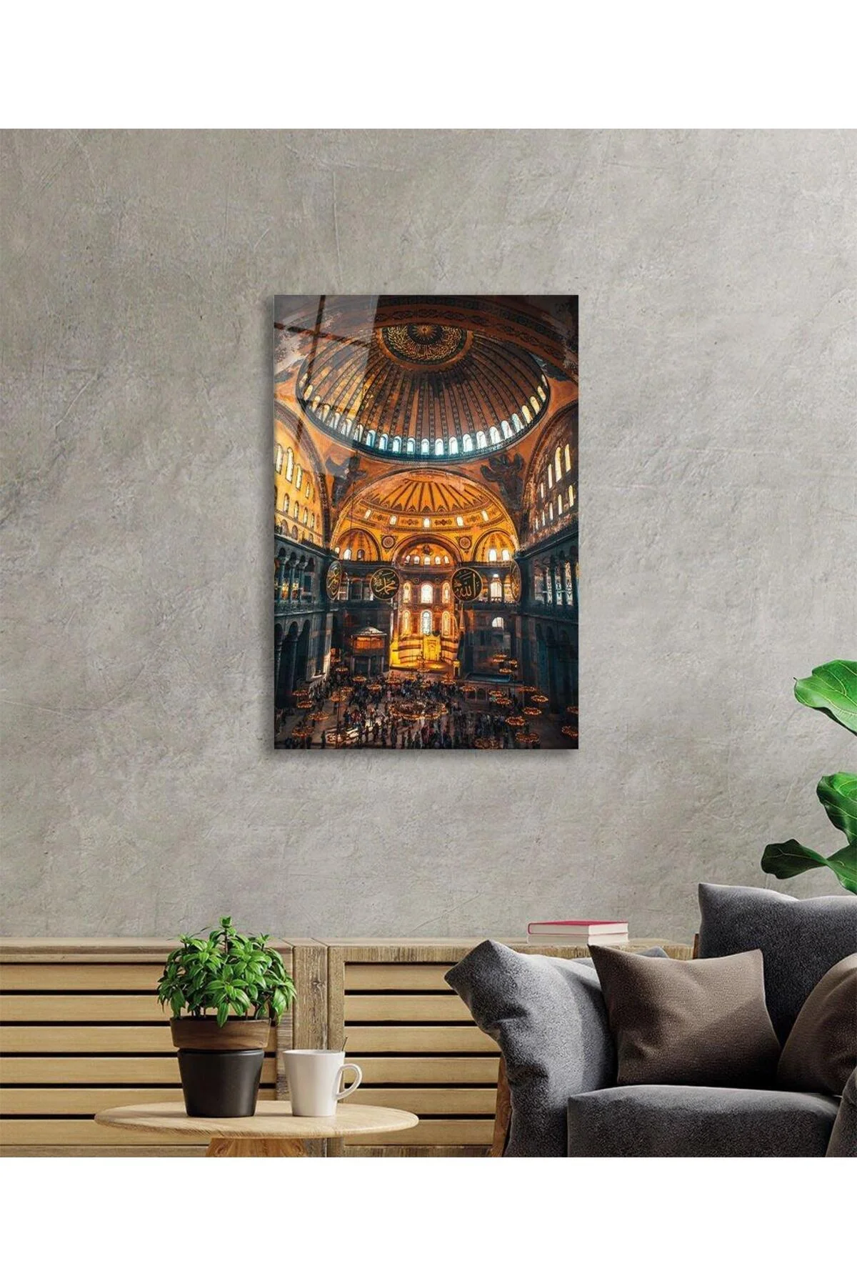 Ayasofya Camii İçi Cam Tablo 4mm Dayanıklı Temperli Cam - BYCAGRİ Görsel 3