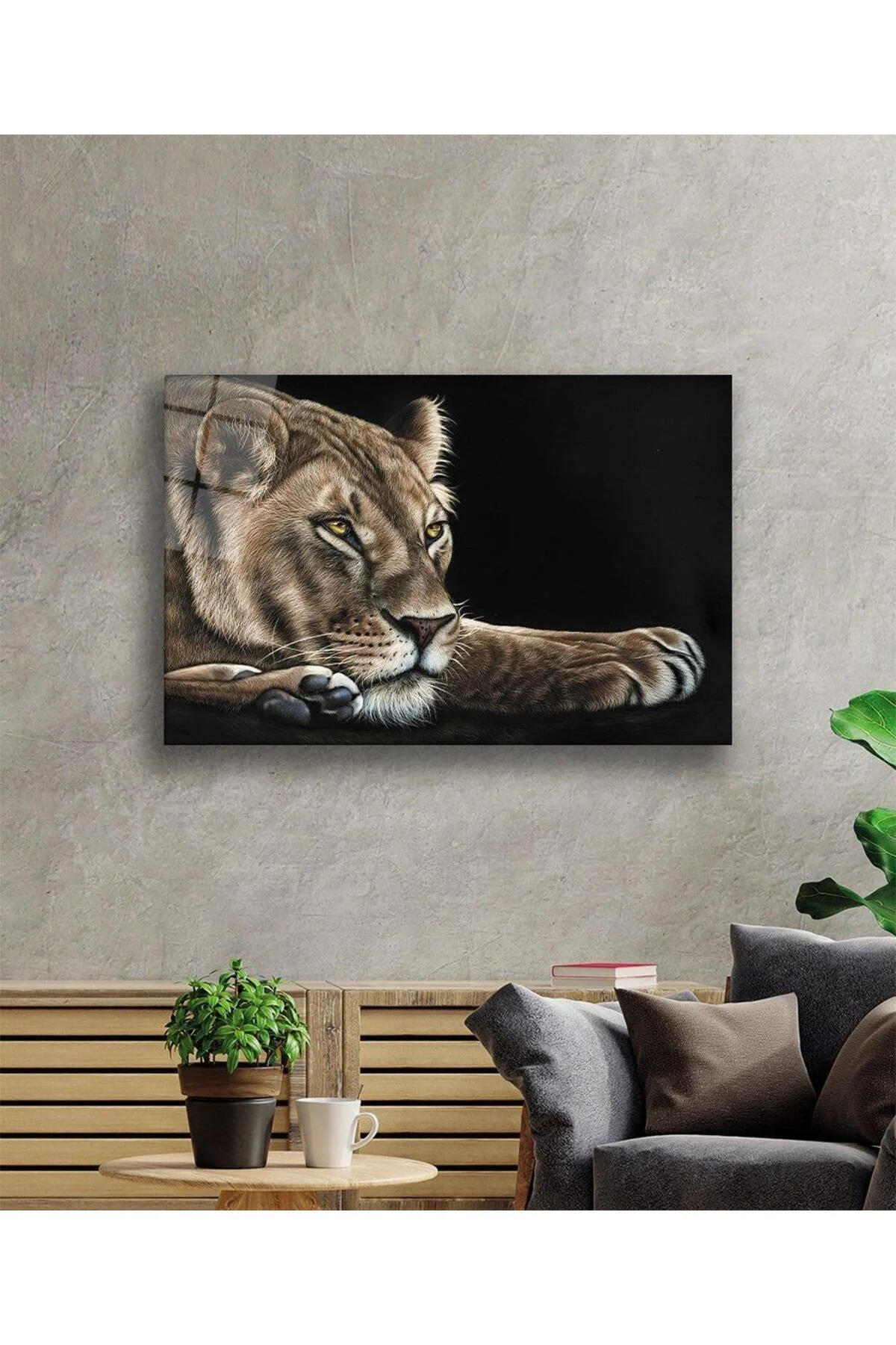 Aslan Cam Tablo 4mm Dayanıklı Temperli Cam - BYCAGRİ Görsel 2