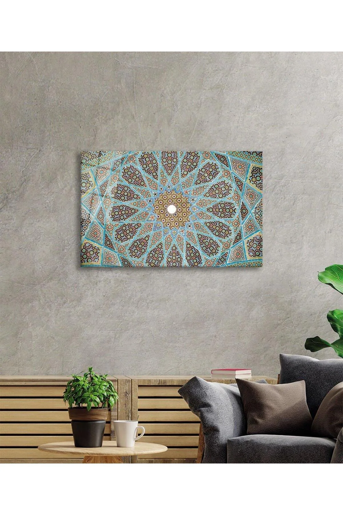 İslami Motif Cam Tablo 4mm Dayanıklı Temperli Cam - BYCAGRİ Görsel 3
