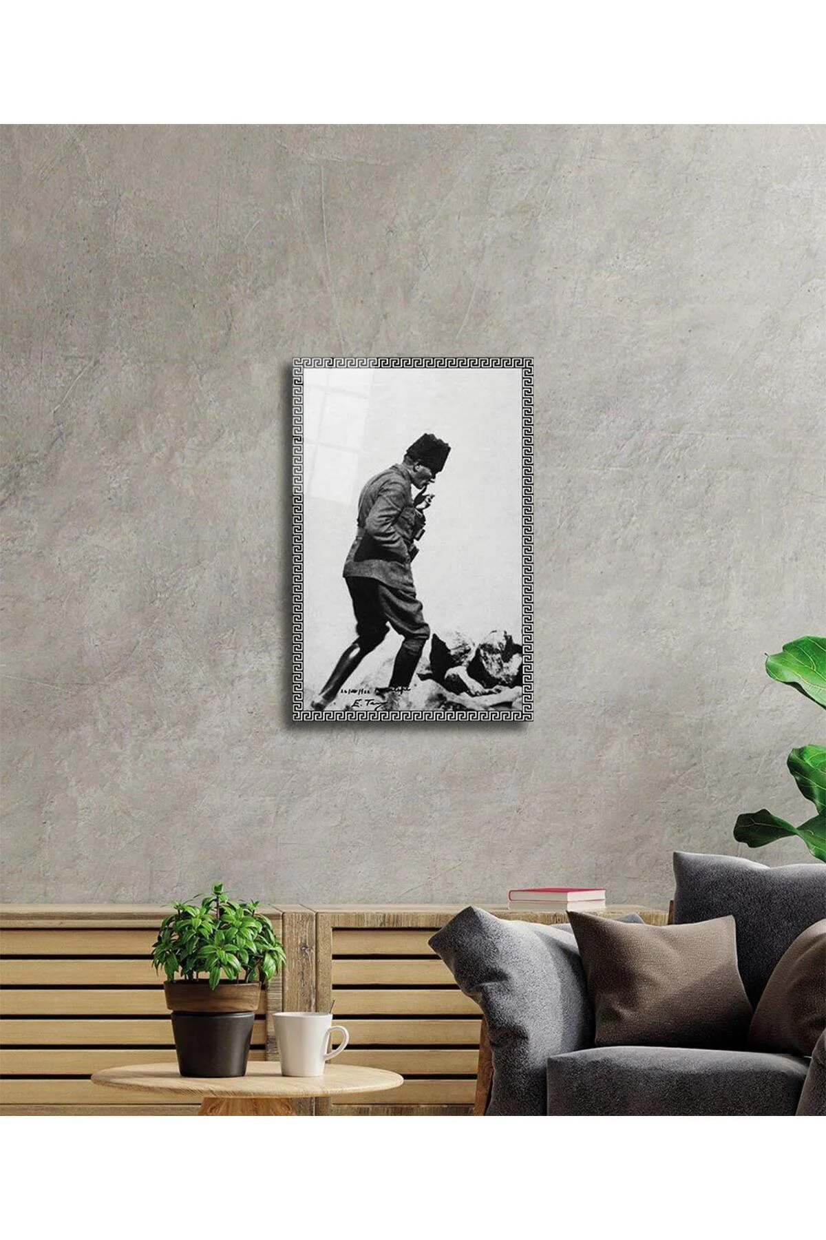 Atatürk Cam Tablo 4mm Dayanıklı Temperli Cam, Atatürk Glass Wall Art - BYCAGRİ Görsel 2