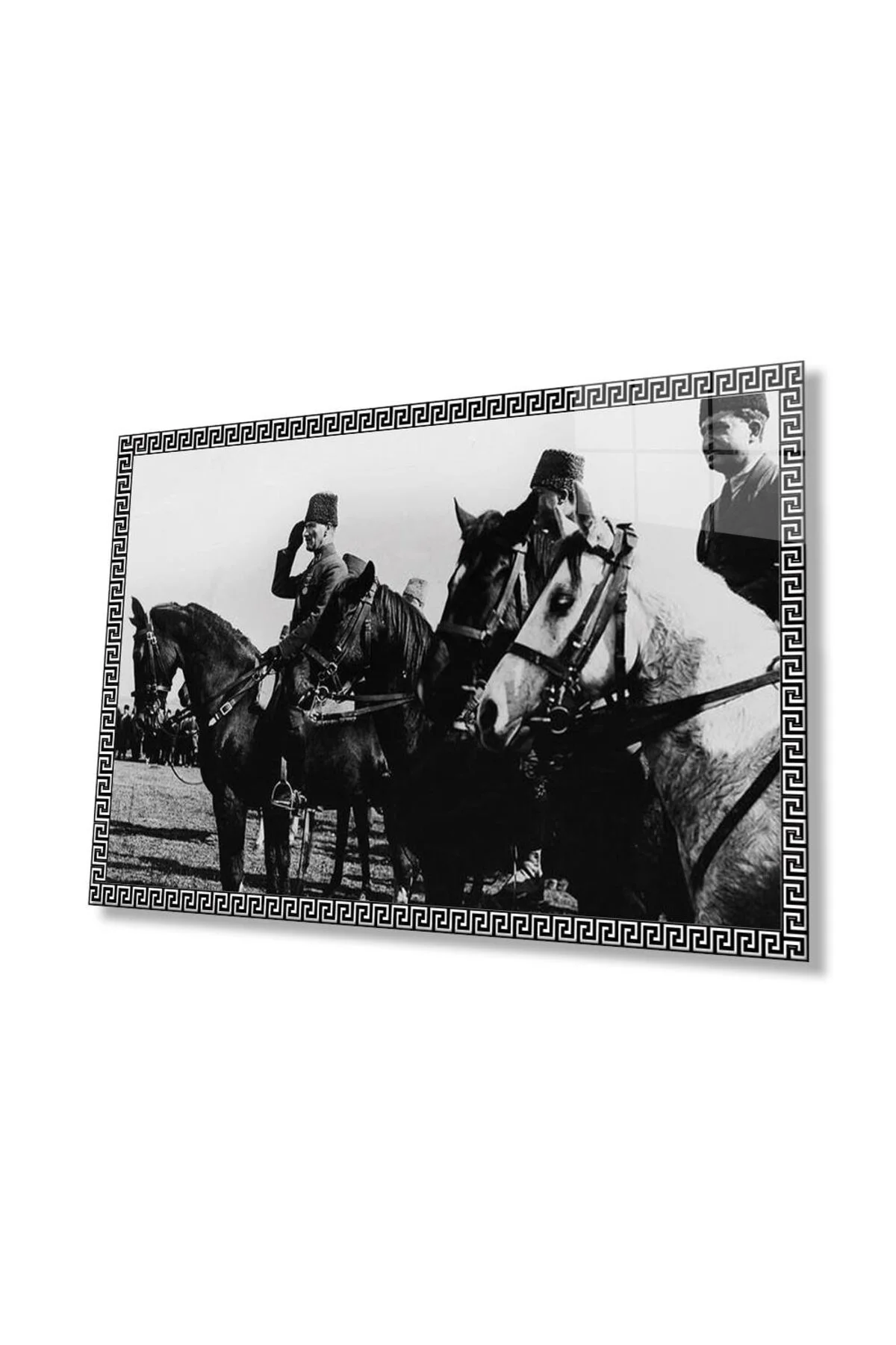 Atatürk Cam Tablo 4mm Dayanıklı Temperli Cam, Atatürk Glass Wall Art