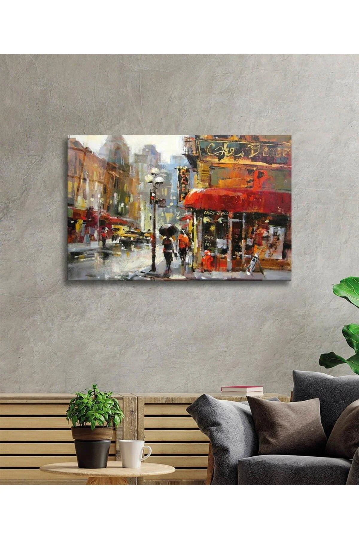 Şehir Cam Tablo 4mm Dayanıklı Temperli Cam, City Glass Wall Decor - BYCAGRİ Görsel 2