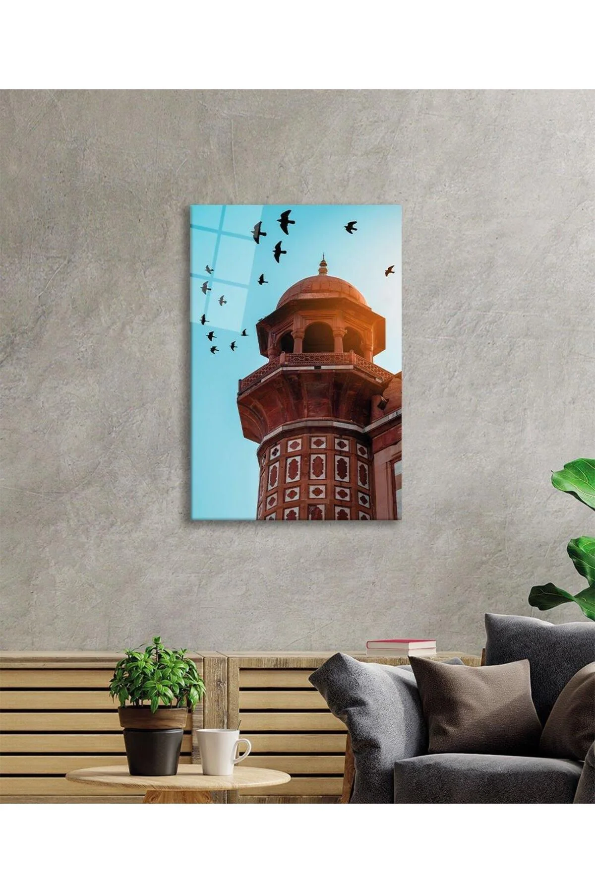 Cami Motif Dini Duvar Dekoru Cam Tablo 4mm Dayanıklı Temperli Cam - BYCAGRİ Görsel 3
