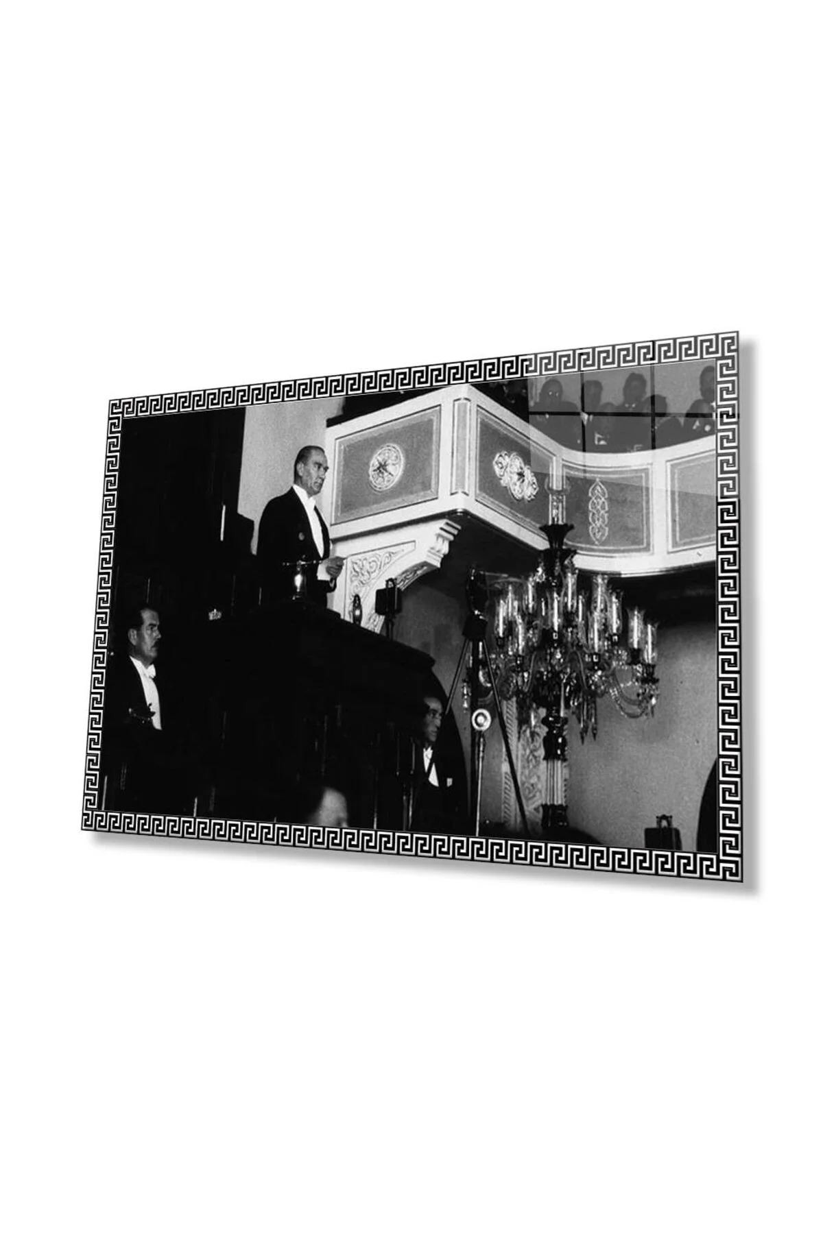 Atatürk Cam Tablo 4mm Dayanıklı Temperli Cam, Atatürk Glass Wall Art