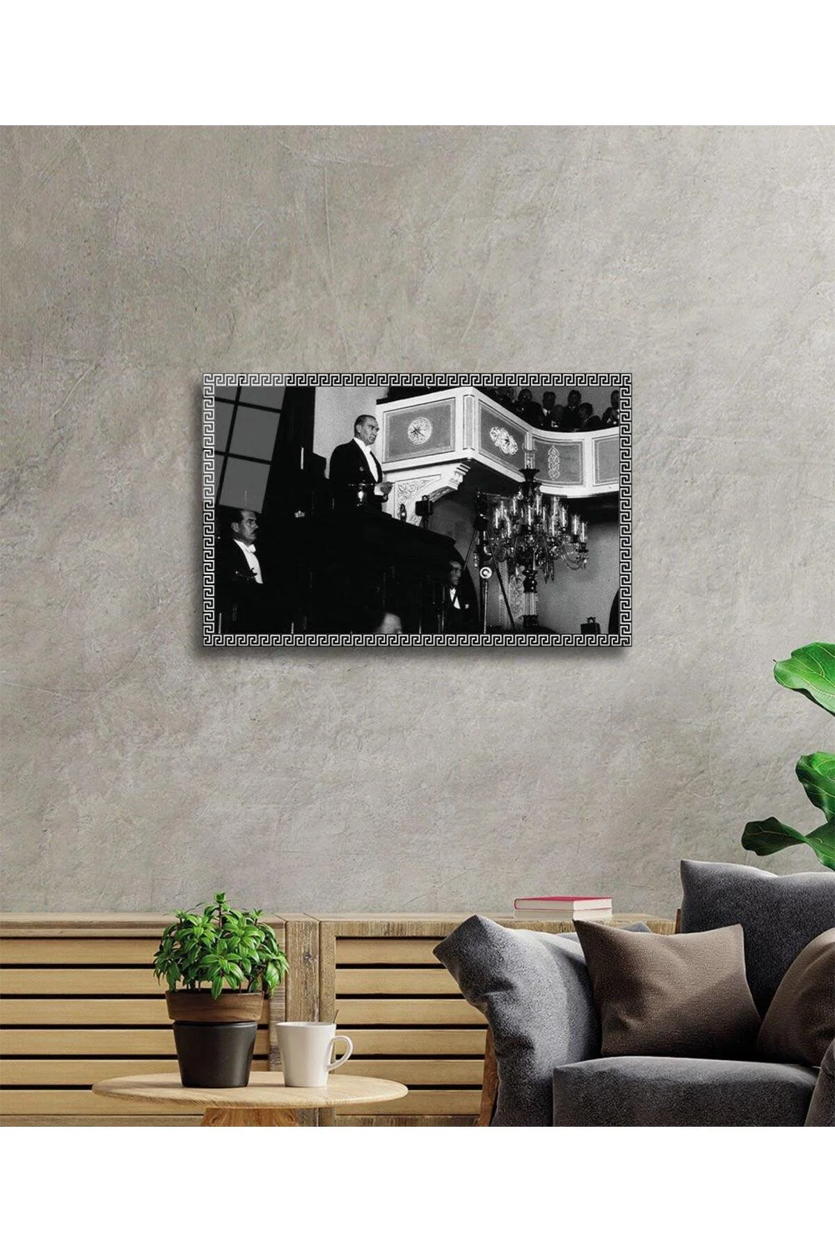 Atatürk Cam Tablo 4mm Dayanıklı Temperli Cam, Atatürk Glass Wall Art - BYCAGRİ Görsel 2