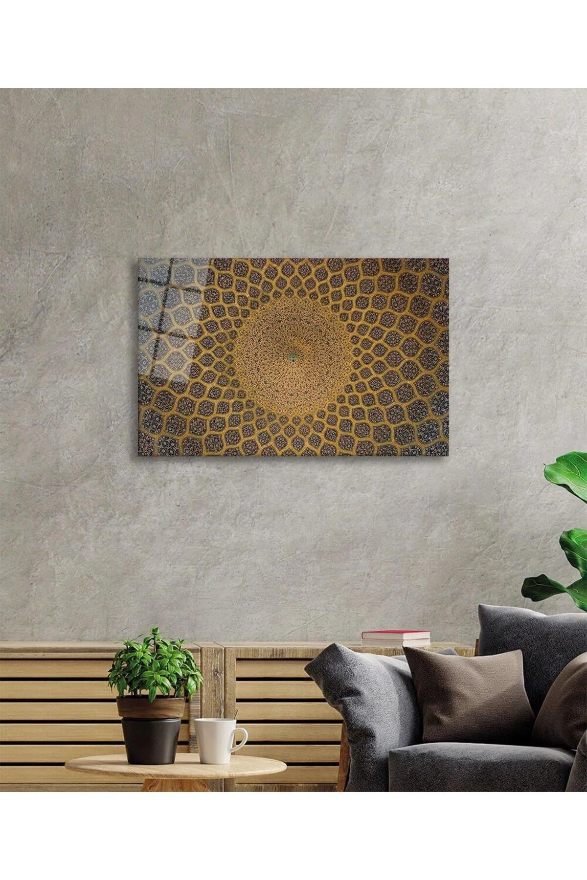 İslami Motif Cam Tablo 4mm Dayanıklı Temperli Cam - BYCAGRİ Görsel 3