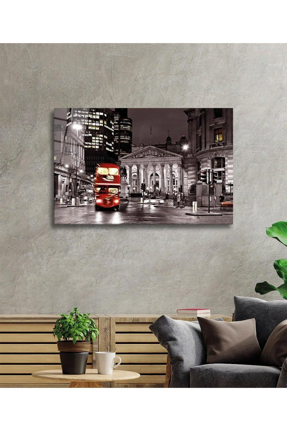 Londra Cam Tablo 4mm Dayanıklı Temperli Cam, London Glass Wall Decor - BYCAGRİ Görsel 2