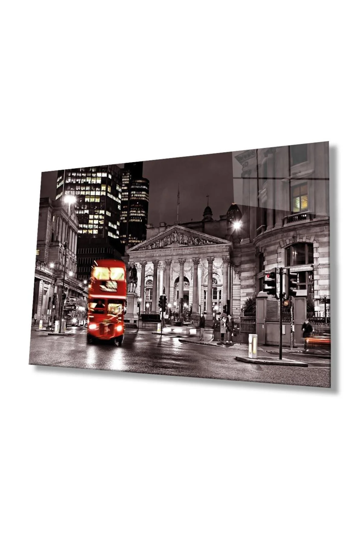Londra Cam Tablo 4mm Dayanıklı Temperli Cam, London Glass Wall Decor