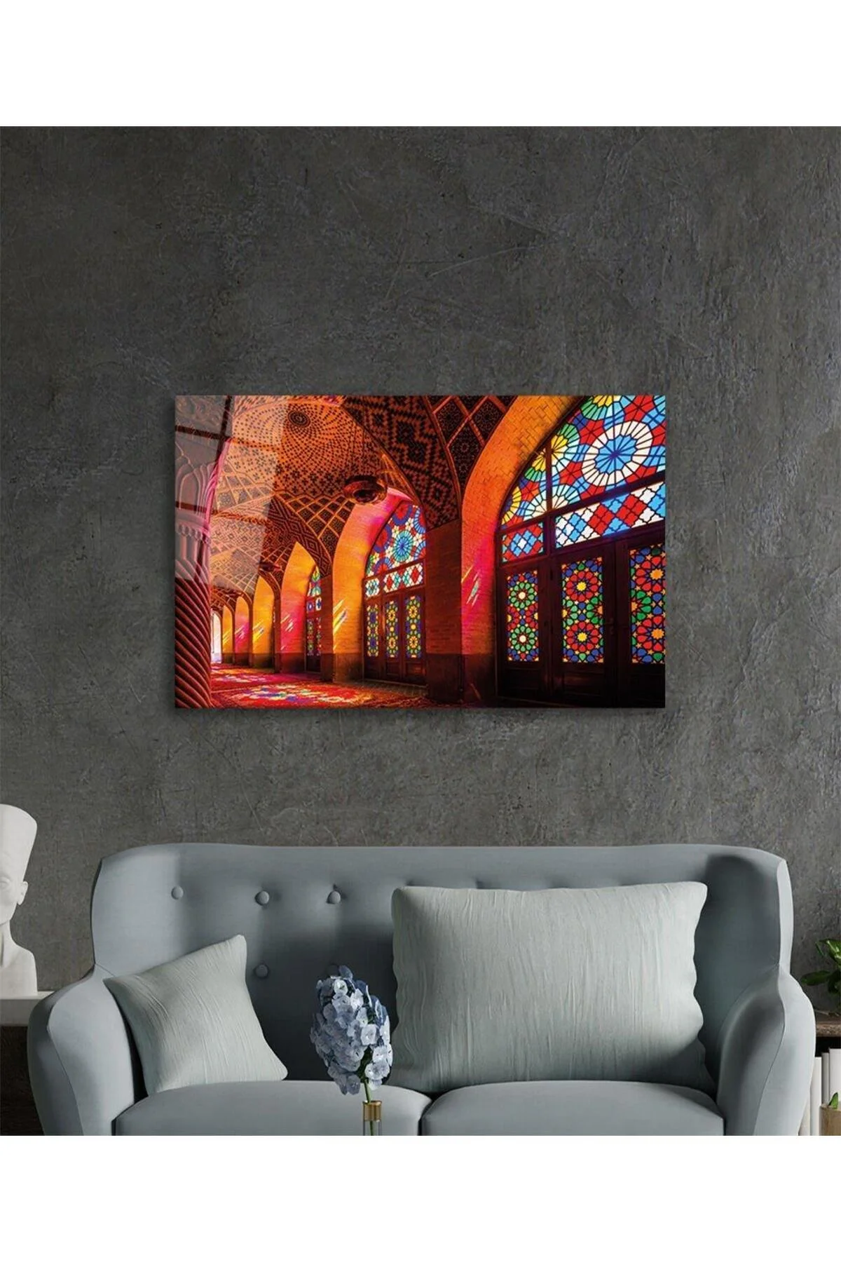 Cami İslami Motif Dini Cam Tablo 4mm Dayanıklı Temperli Cam - BYCAGRİ Görsel 2