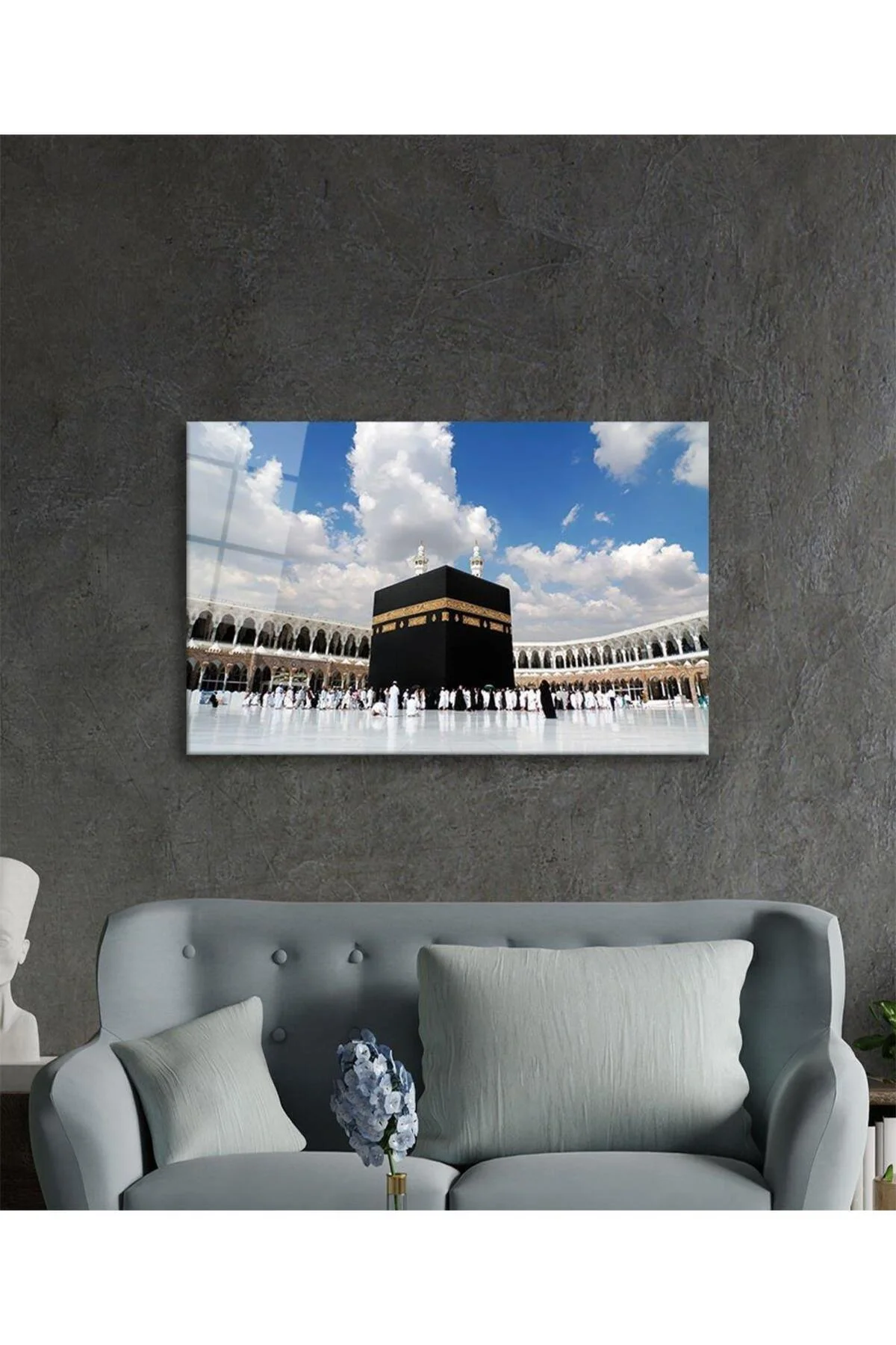 Kabe Kutsal Topraklar Dini Duvar Dekoru Cam Tablo 4mm Dayanıklı Temperli Cam - BYCAGRİ Görsel 2