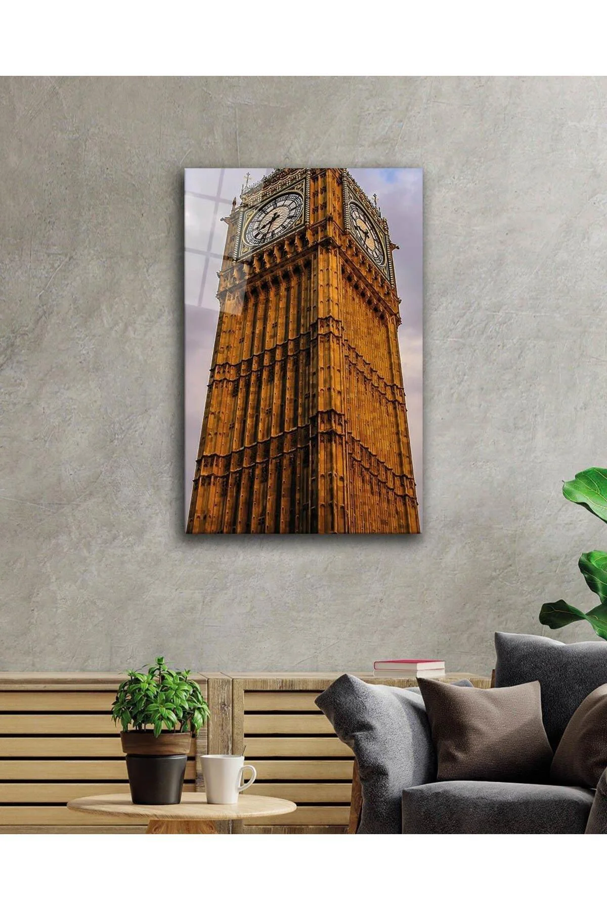 Londra Cam Tablo 4mm Dayanıklı Temperli Cam, London Glass Wall Decor - BYCAGRİ Görsel 2
