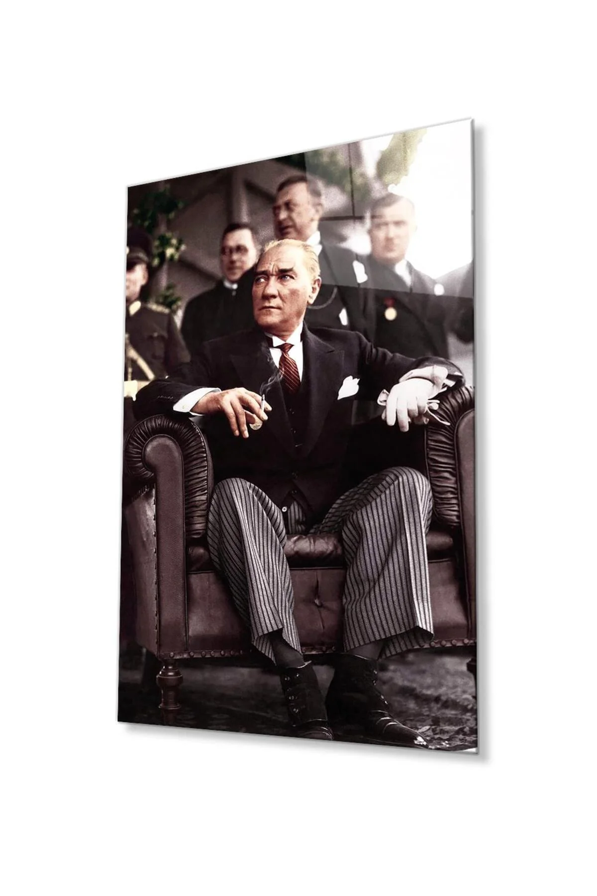 Atatürk Cam Tablo 4mm Dayanıklı Temperli Cam, Atatürk Glass Wall Art