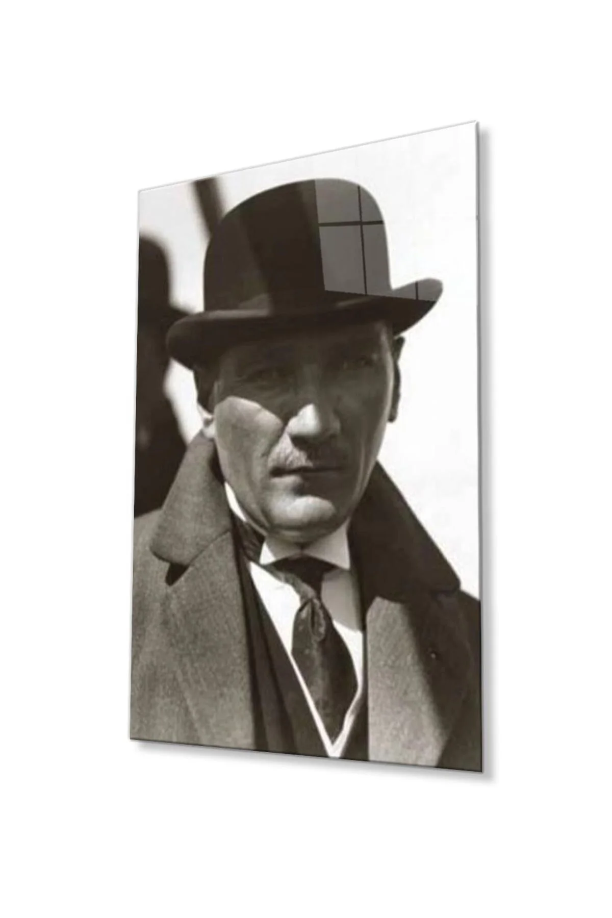 Atatürk Cam Tablo 4mm Dayanıklı Temperli Cam, Atatürk Glass Wall Art