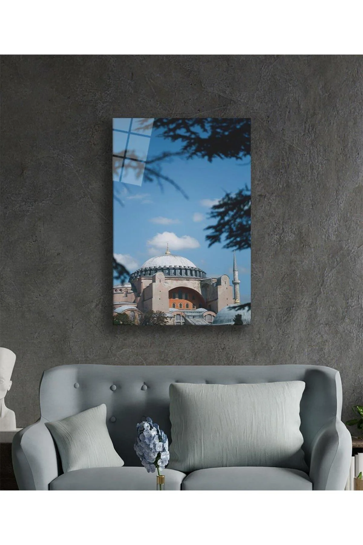 Ayasofya Cami Manzara Dini Duvar Dekoru Cam Tablo 4mm Dayanıklı Temperli Cam - BYCAGRİ Görsel 2
