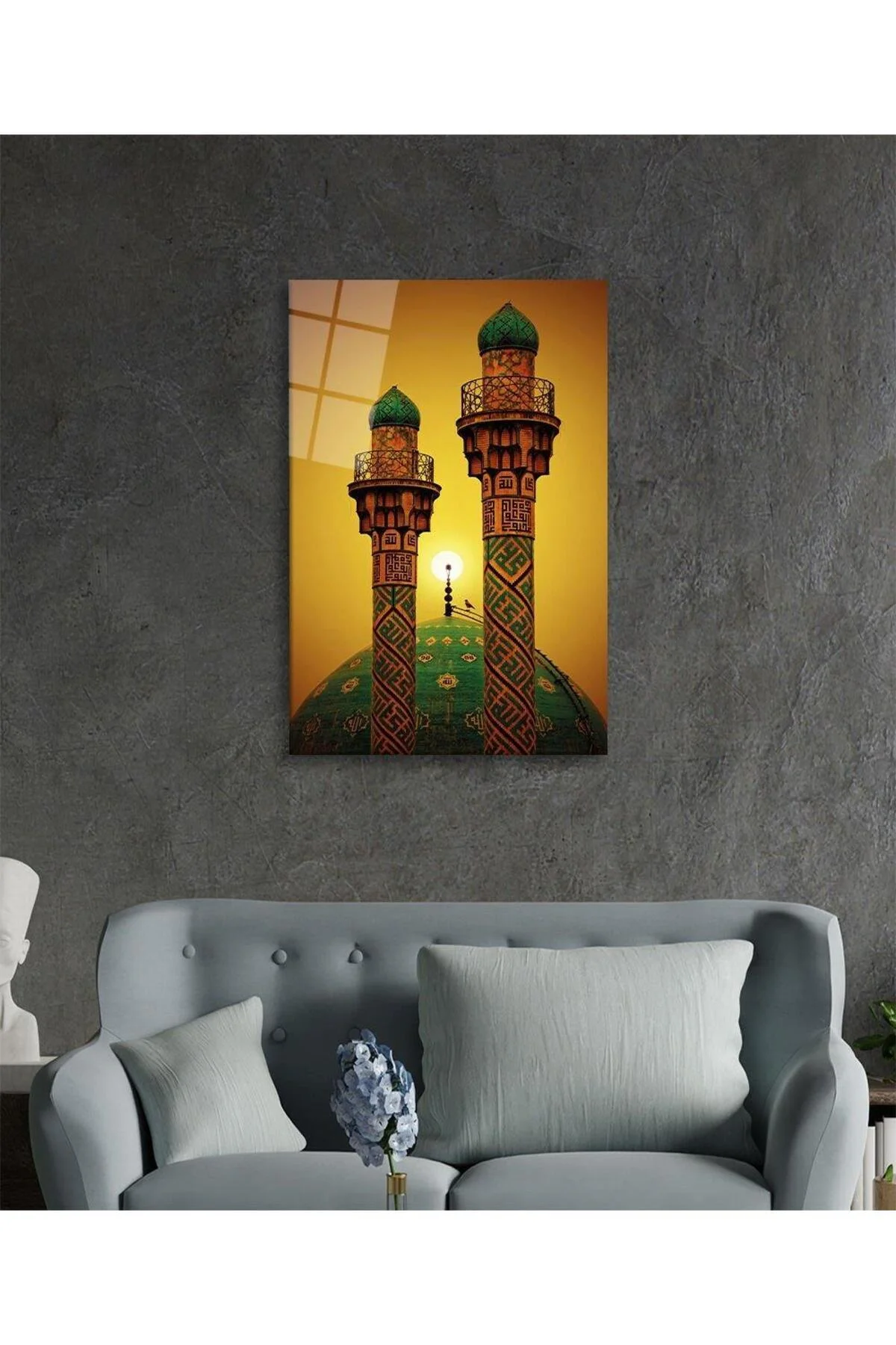 Tahran Şerif Camii Cam Tablo 4mm Dayanıklı Temperli Cam - BYCAGRİ Görsel 2