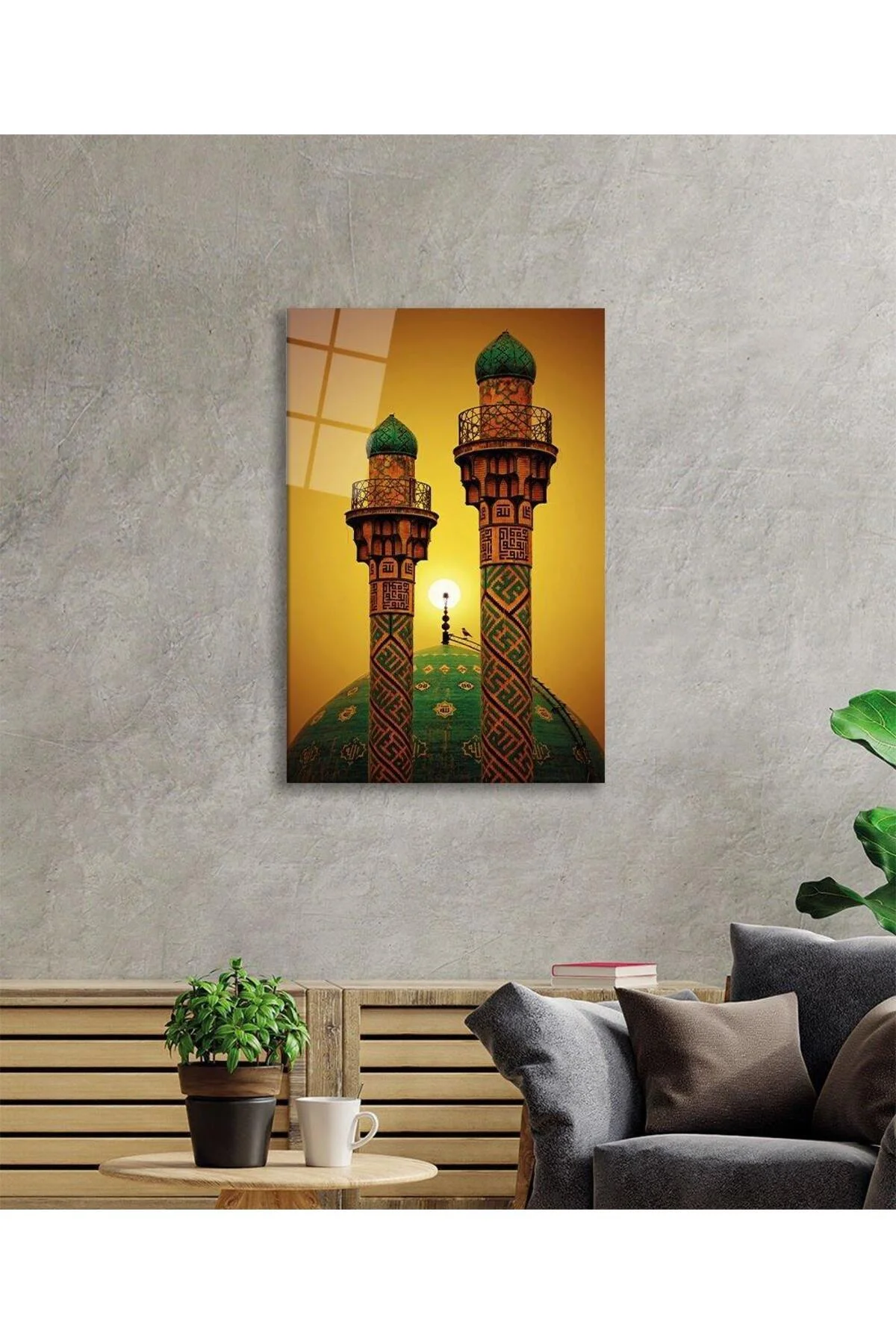 Tahran Şerif Camii Cam Tablo 4mm Dayanıklı Temperli Cam - BYCAGRİ Görsel 3