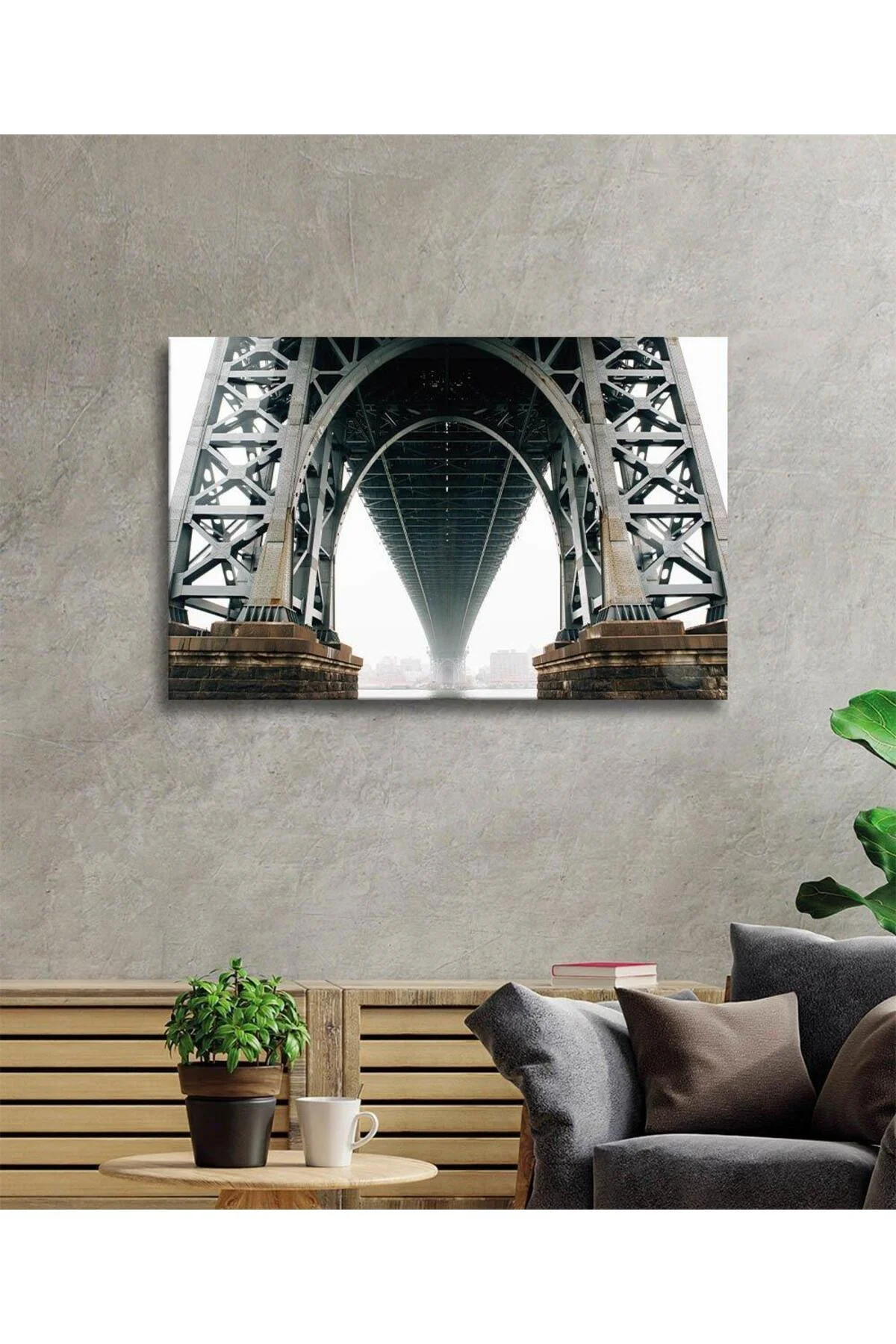 Köprü Cam Tablo 4mm Dayanıklı Temperli Cam, Bridge Glass Wall Decor - BYCAGRİ Görsel 2