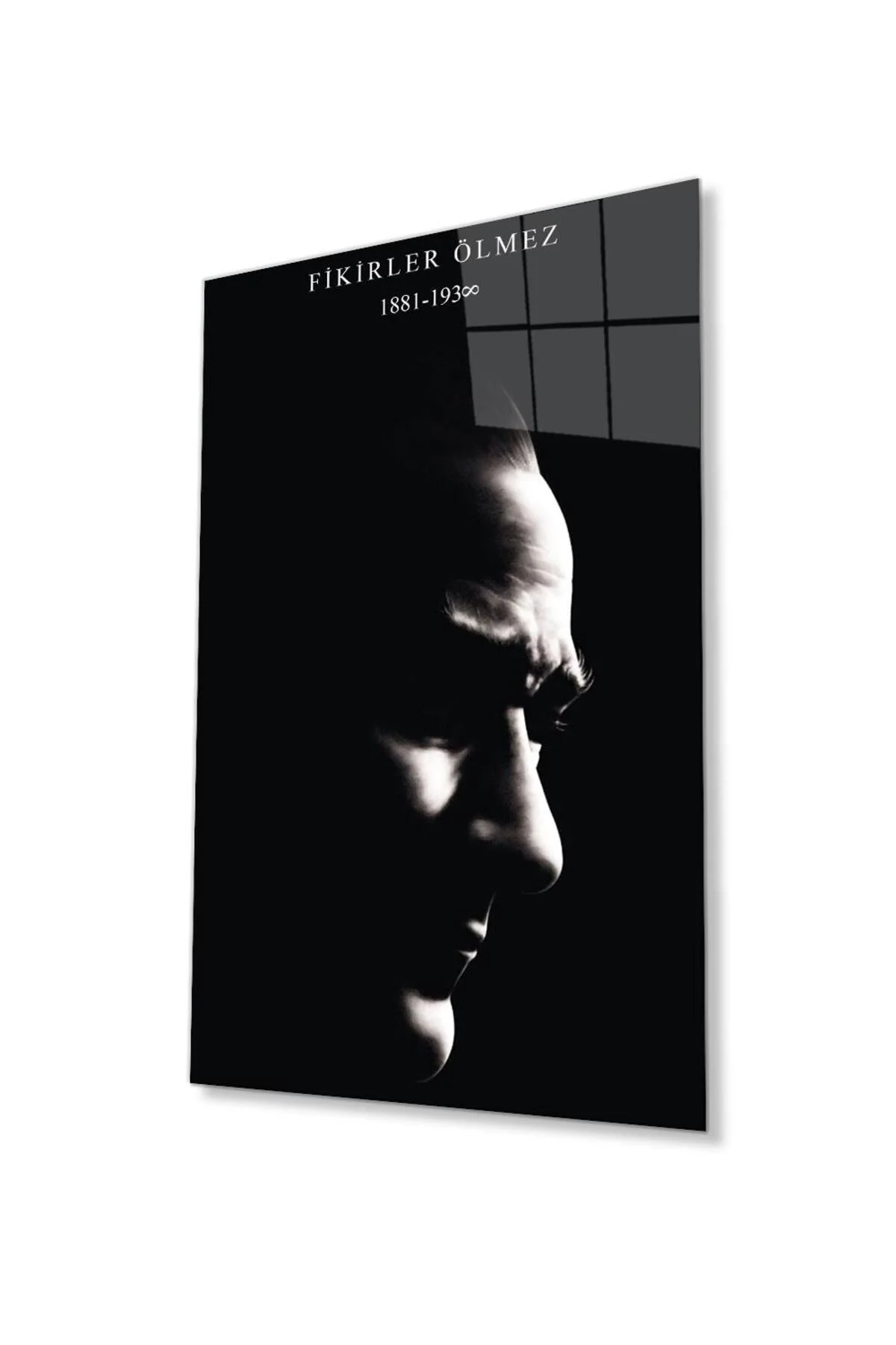 Atatürk Cam Tablo 4mm Dayanıklı Temperli Cam, Atatürk Glass Wall Art - BYCAGRİ