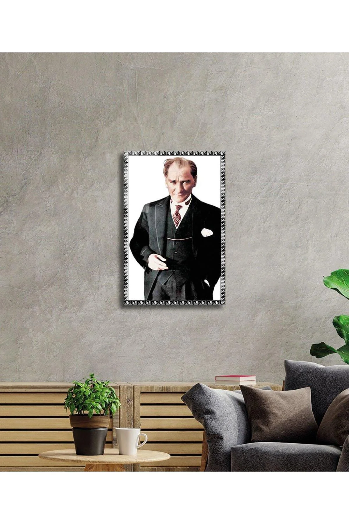Atatürk Cam Tablo 4mm Dayanıklı Temperli Cam, Atatürk Glass Wall Art - BYCAGRİ Görsel 2