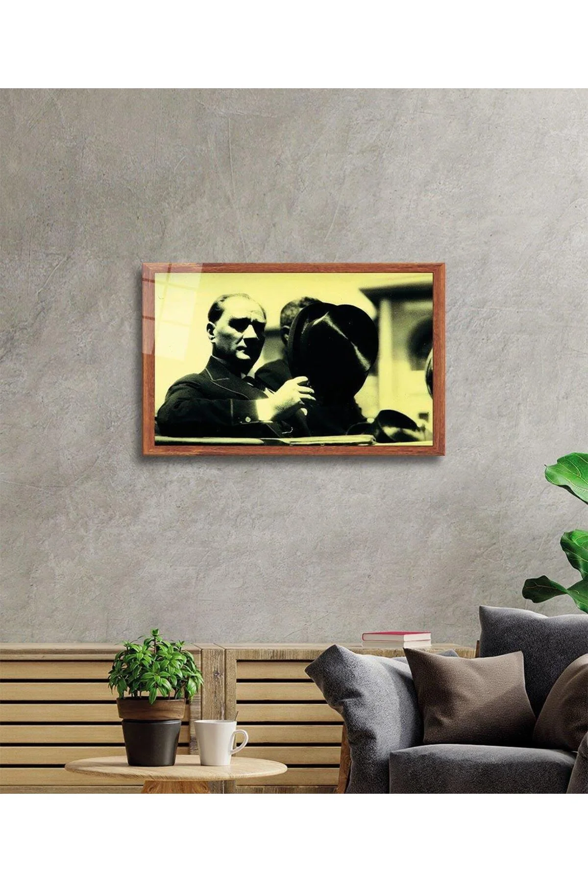Atatürk Cam Tablo 4mm Dayanıklı Temperli Cam, Atatürk Glass Wall Art - BYCAGRİ Görsel 2
