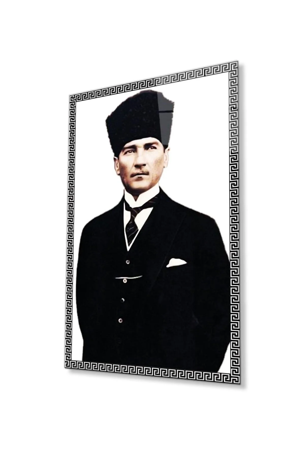 Atatürk Cam Tablo 4mm Dayanıklı Temperli Cam, Atatürk Glass Wall Art