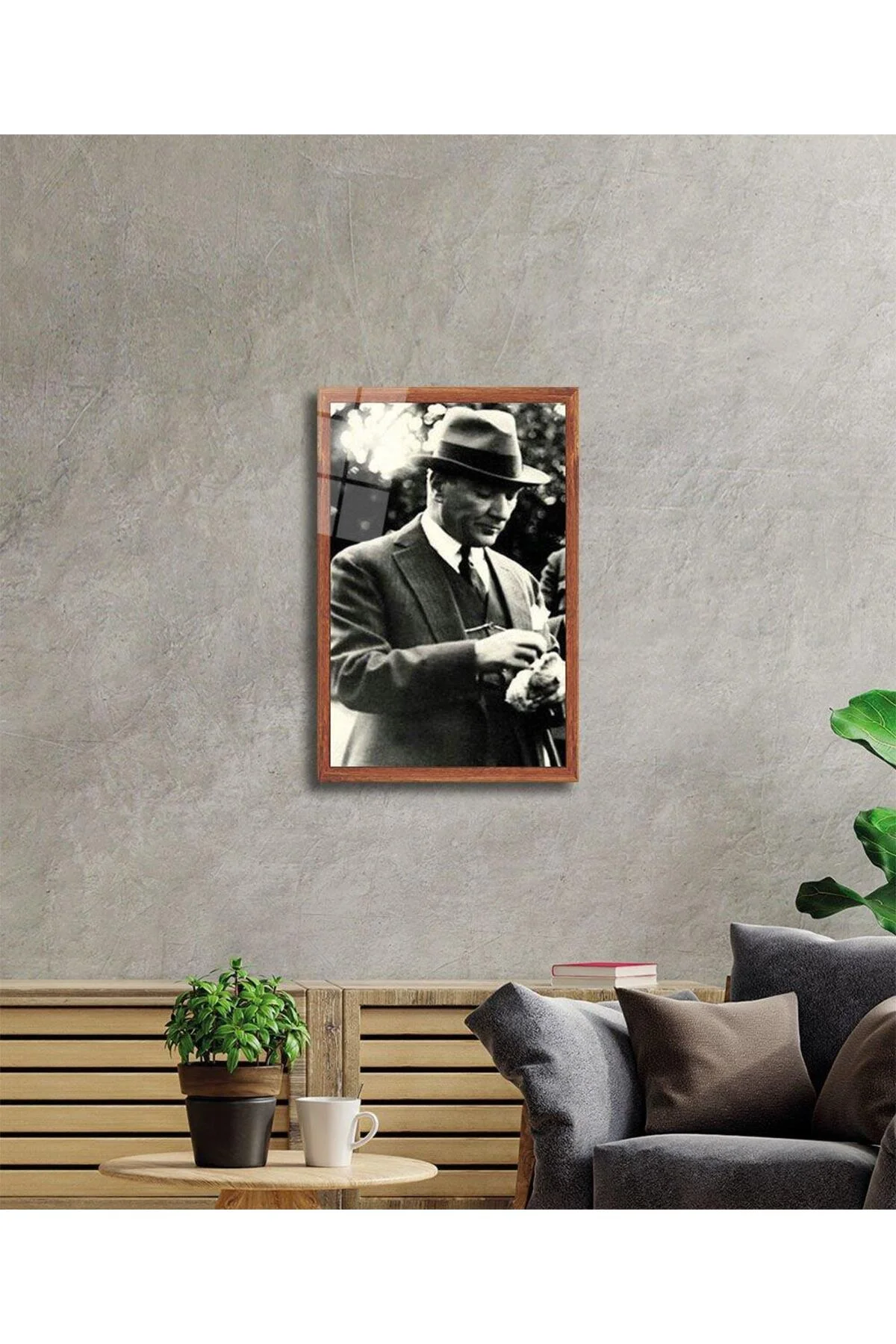 Atatürk Cam Tablo 4mm Dayanıklı Temperli Cam, Atatürk Glass Wall Art - BYCAGRİ Görsel 2