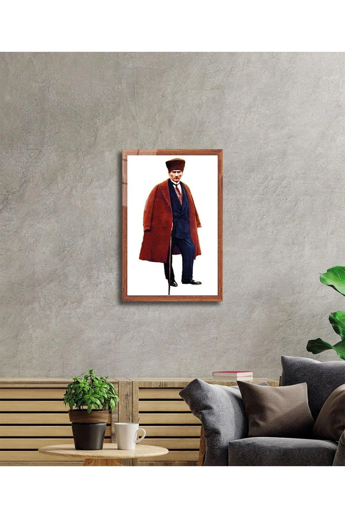 Atatürk Cam Tablo 4mm Dayanıklı Temperli Cam, Atatürk Glass Wall Art - BYCAGRİ Görsel 2