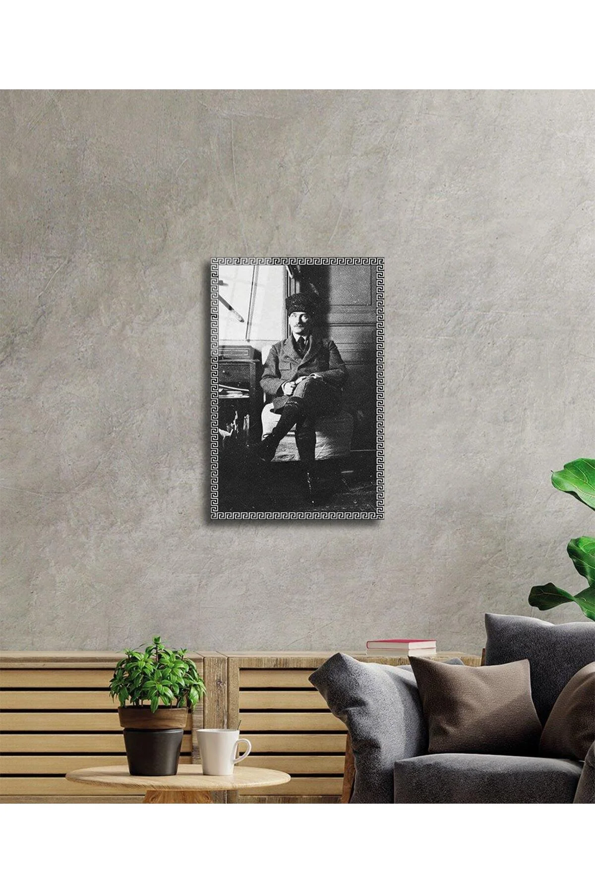 Atatürk Cam Tablo 4mm Dayanıklı Temperli Cam, Atatürk Glass Wall Art - BYCAGRİ Görsel 2