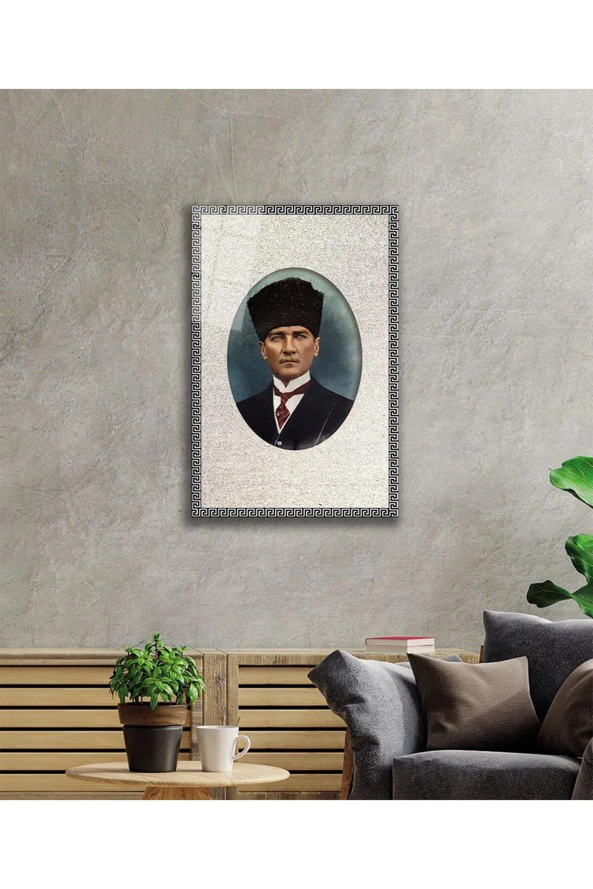 Atatürk Cam Tablo 4mm Dayanıklı Temperli Cam, Atatürk Glass Wall Art - BYCAGRİ Görsel 2