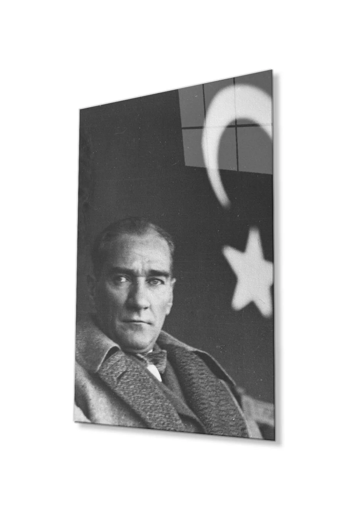 Atatürk Cam Tablo 4mm Dayanıklı Temperli Cam, Atatürk Glass Wall Art