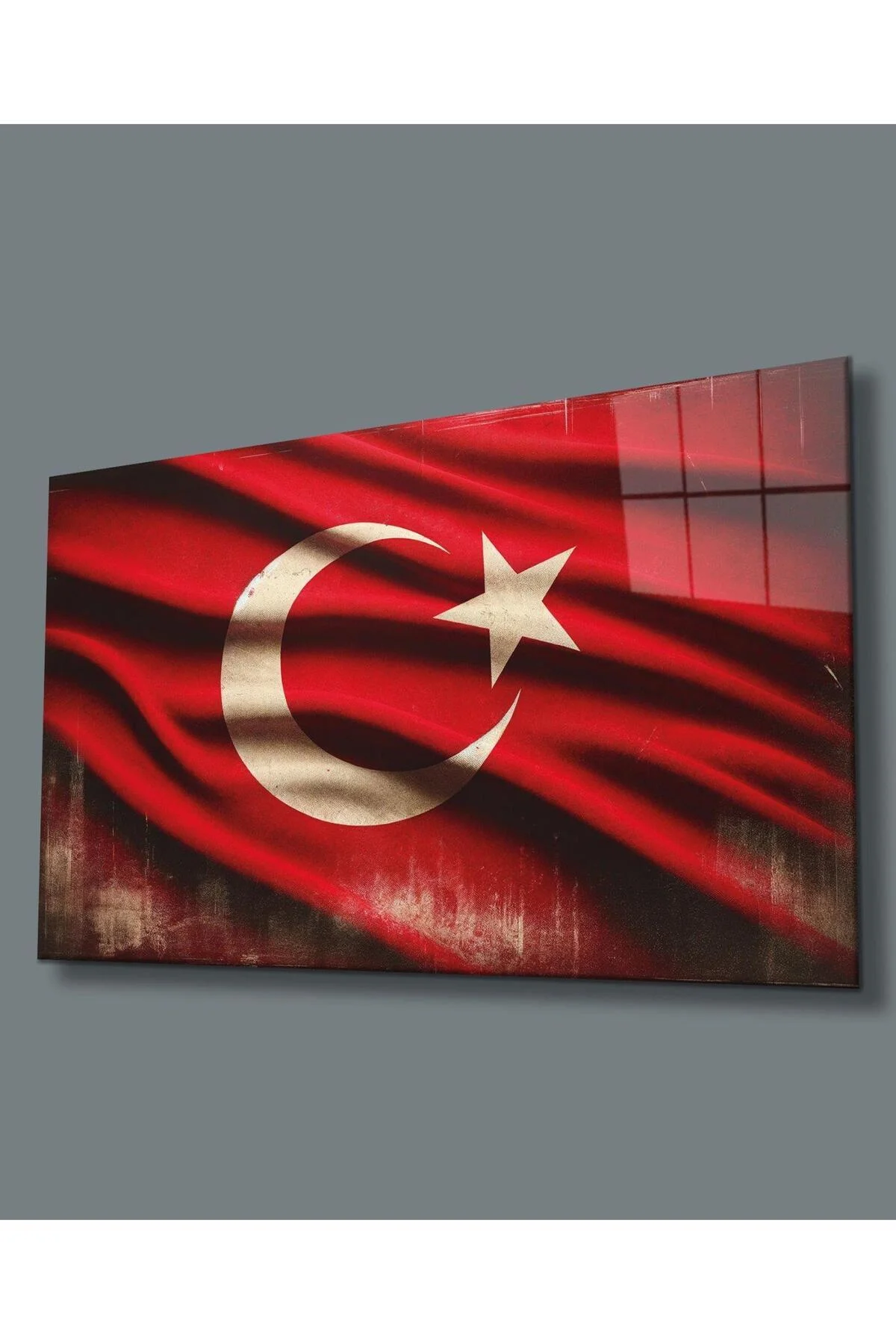 Milli Görkem Cam Tablo Hediyelik Büyük Tablo Ev Ofis Dekoru