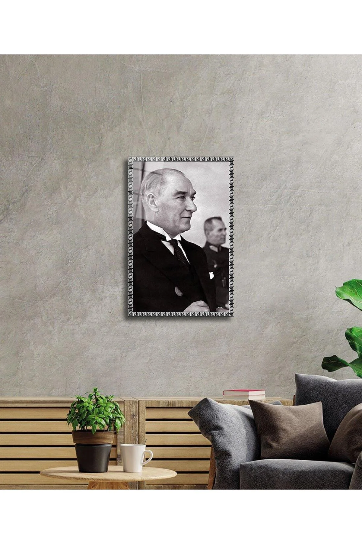 Atatürk Cam Tablo 4mm Dayanıklı Temperli Cam, Atatürk Glass Wall Art - BYCAGRİ Görsel 2