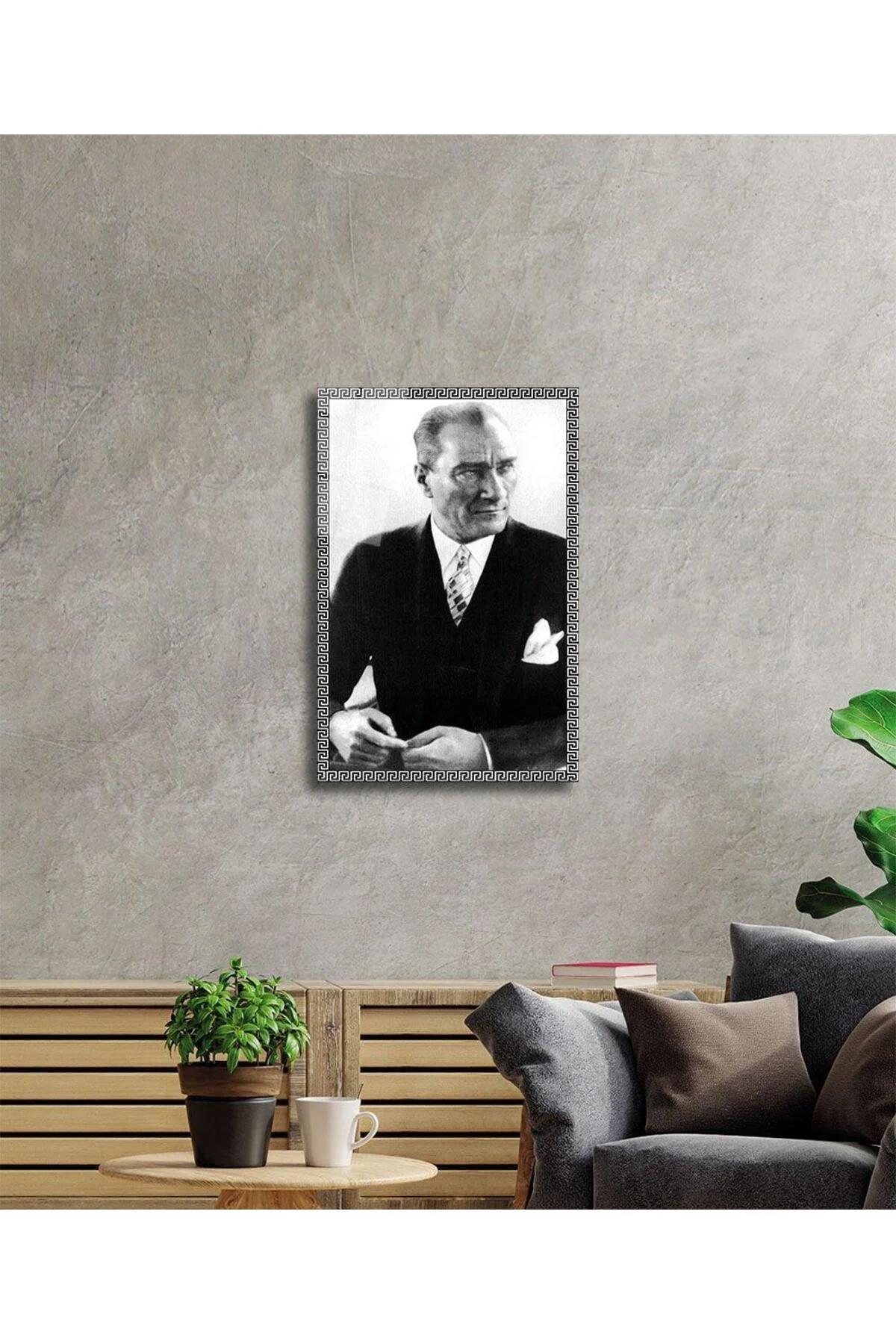 Atatürk Cam Tablo 4mm Dayanıklı Temperli Cam, Atatürk Glass Wall Art - BYCAGRİ Görsel 2