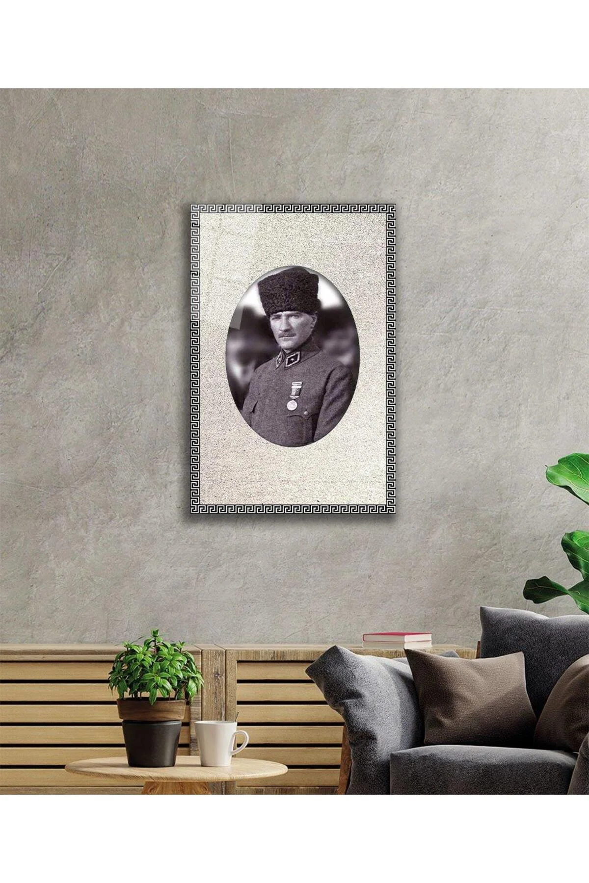 Atatürk Cam Tablo 4mm Dayanıklı Temperli Cam, Atatürk Glass Wall Art - BYCAGRİ Görsel 2