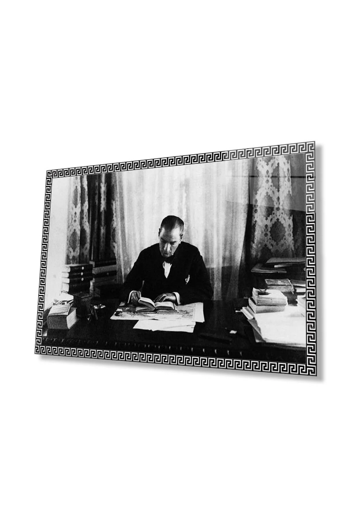 Atatürk Cam Tablo 4mm Dayanıklı Temperli Cam, Atatürk Glass Wall Art