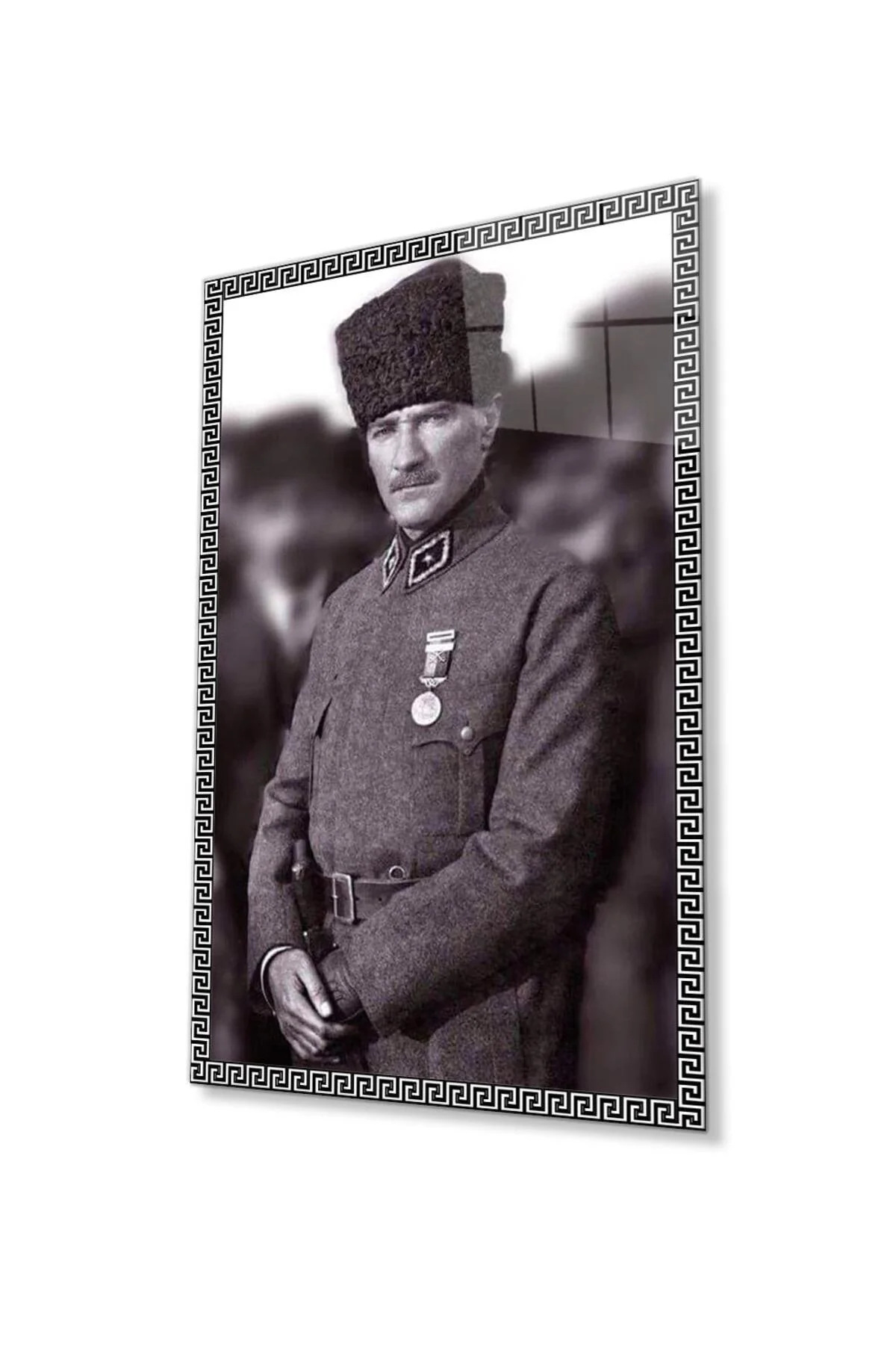 Atatürk Cam Tablo 4mm Dayanıklı Temperli Cam, Atatürk Glass Wall Art