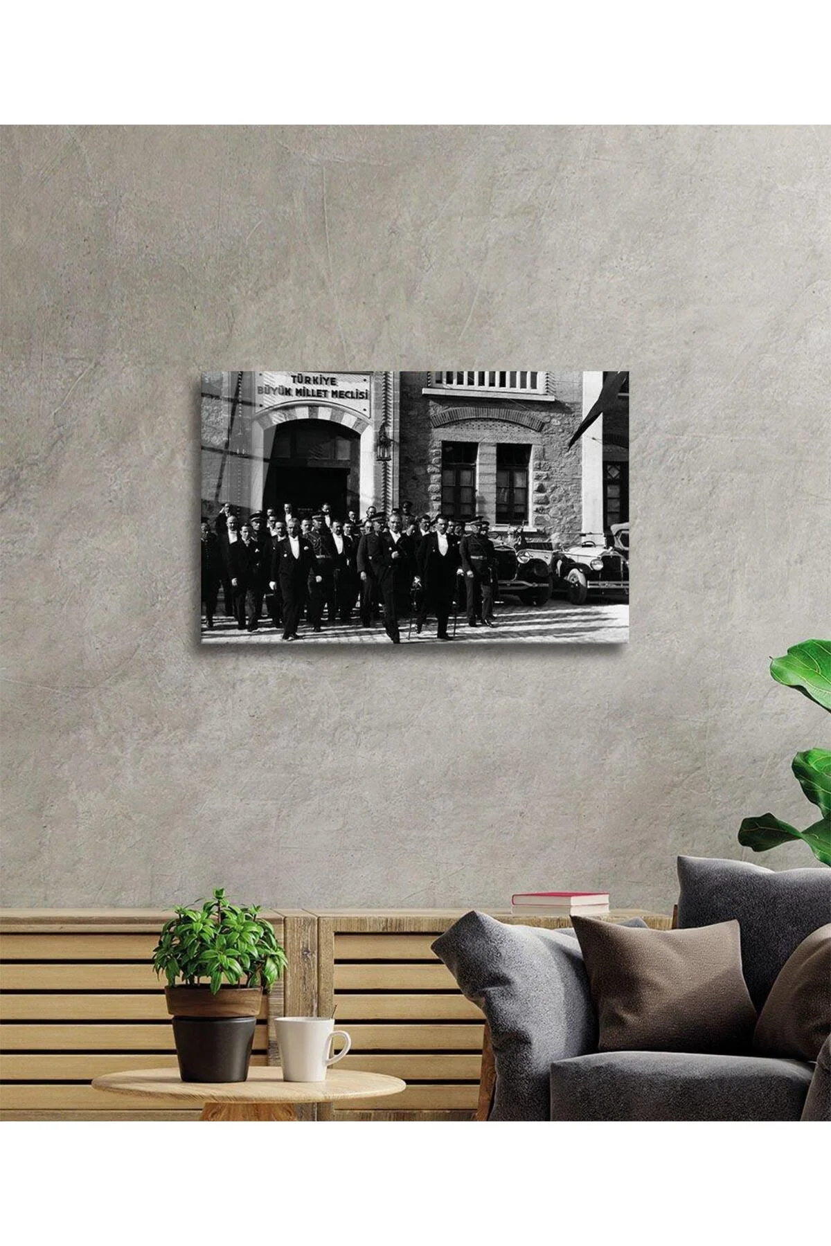 Atatürk Cam Tablo 4mm Dayanıklı Temperli Cam, Atatürk Glass Wall Art - BYCAGRİ Görsel 2