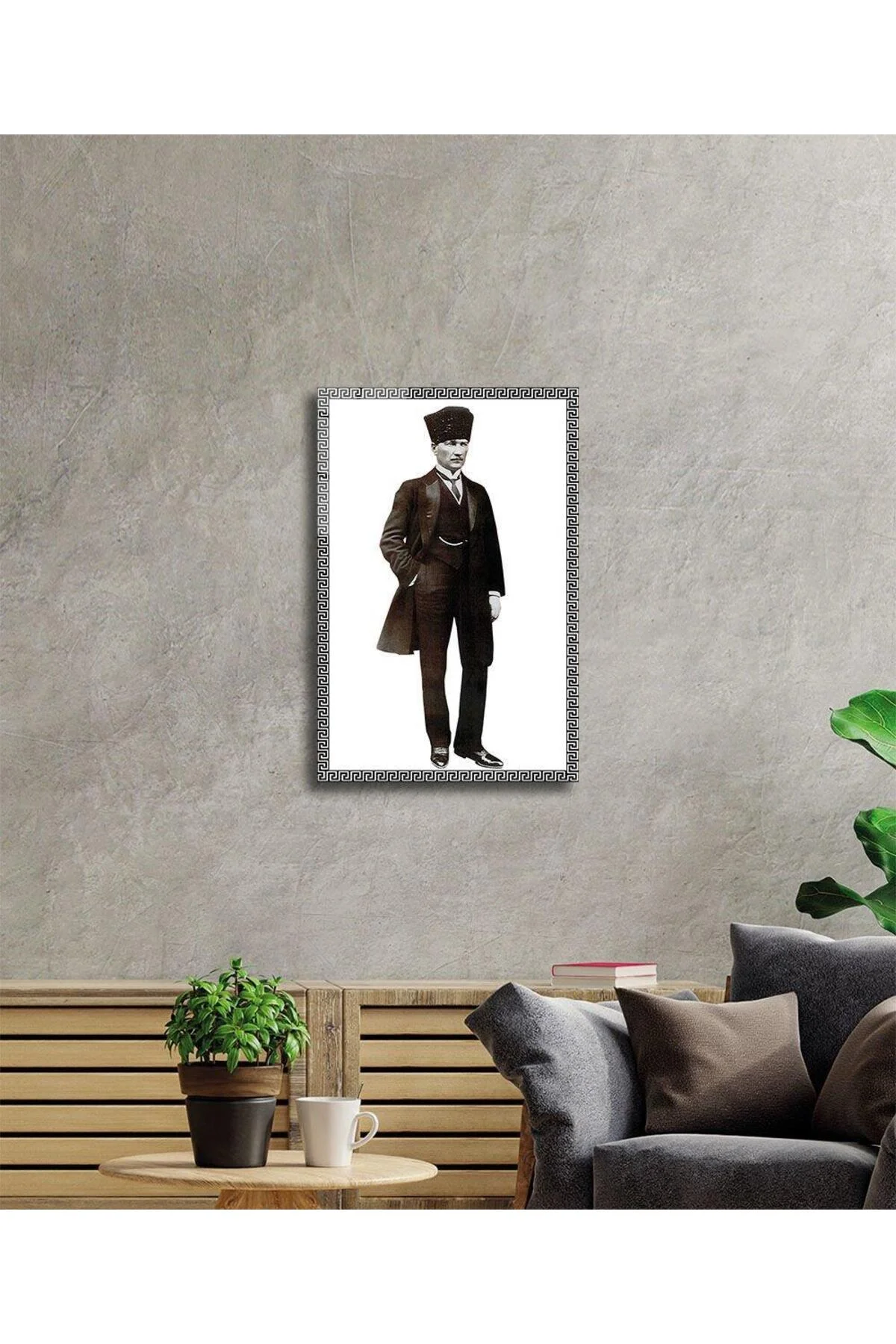 Atatürk Cam Tablo 4mm Dayanıklı Temperli Cam, Atatürk Glass Wall Art - BYCAGRİ Görsel 2