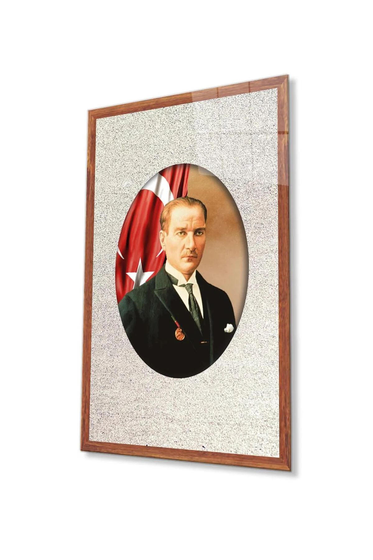 Atatürk Cam Tablo 4mm Dayanıklı Temperli Cam, Atatürk Glass Wall Art
