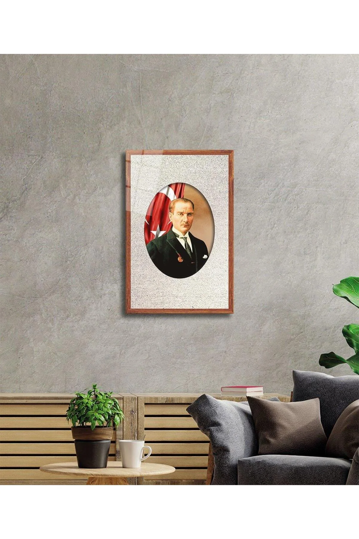 Atatürk Cam Tablo 4mm Dayanıklı Temperli Cam, Atatürk Glass Wall Art - BYCAGRİ Görsel 2