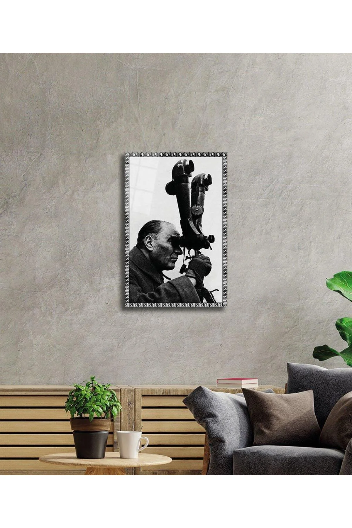 Atatürk Cam Tablo 4mm Dayanıklı Temperli Cam, Atatürk Glass Wall Art - BYCAGRİ Görsel 2