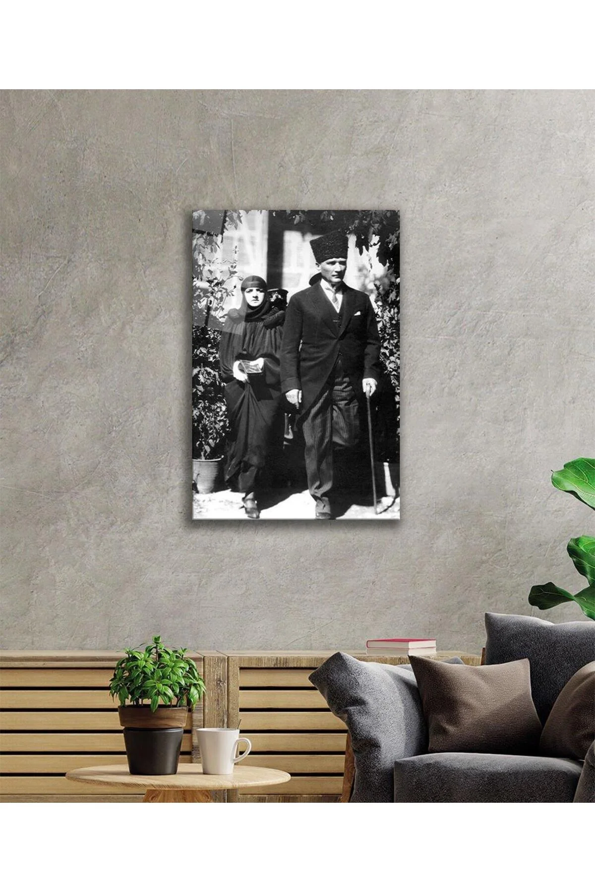Atatürk Cam Tablo 4mm Dayanıklı Temperli Cam, Atatürk Glass Wall Art - BYCAGRİ Görsel 2