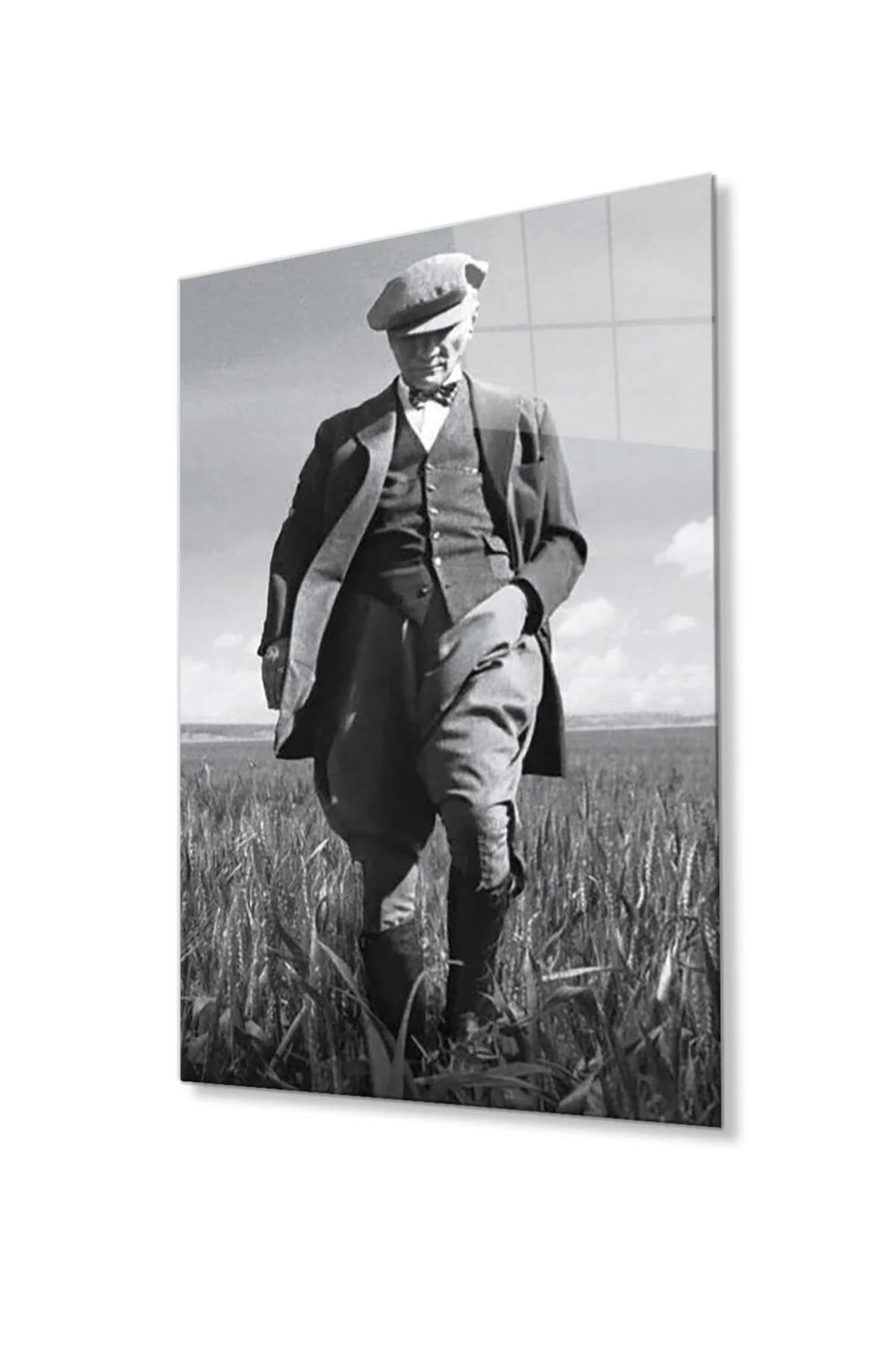 Atatürk Cam Tablo 4mm Dayanıklı Temperli Cam, Atatürk Glass Wall Art